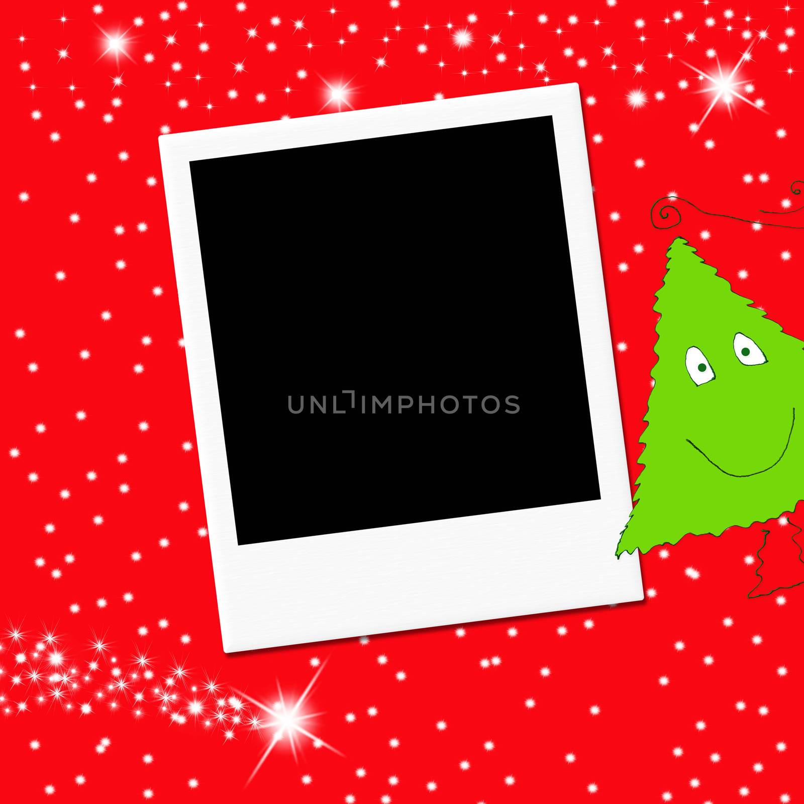 Cute Christmas tree photo frame by Carche