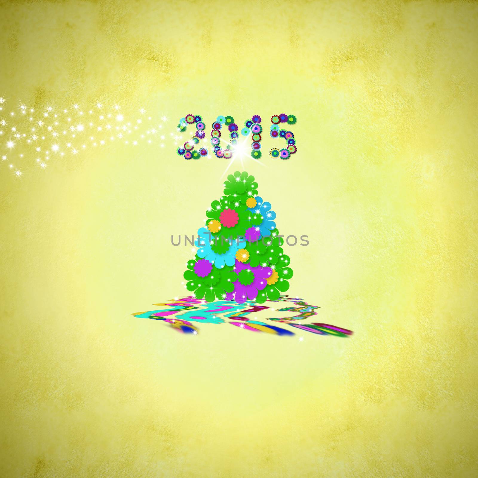 Christmas tree greeting card 2015 by Carche