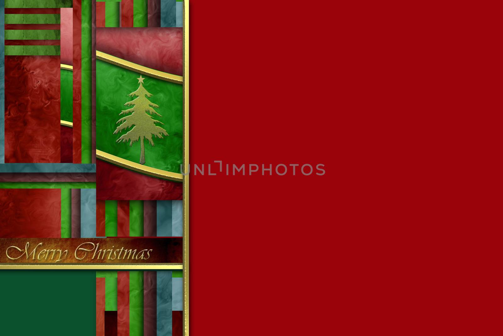 Red Merry Christmas background with space for write message