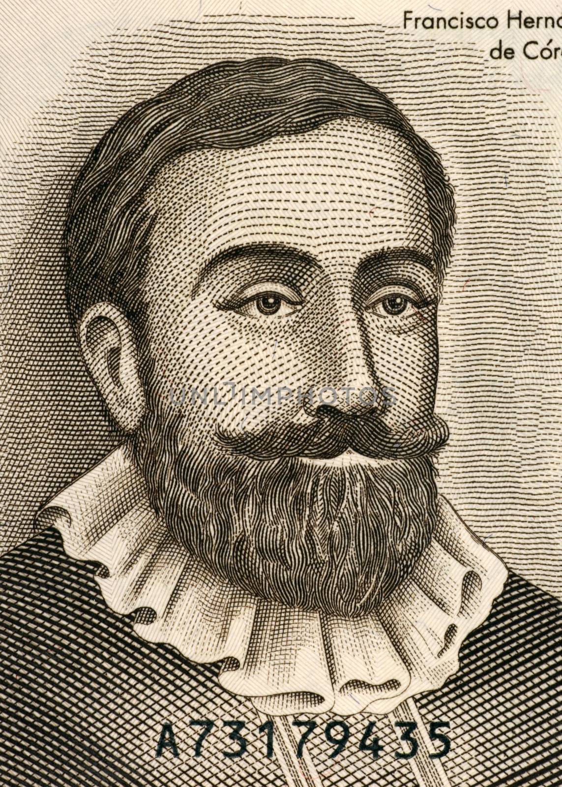 Francisco Hernandez de Cordoba (1475-1526) on Half Cordoba 1992 Banknote from Nicaragua. Founder of Nicaragua.