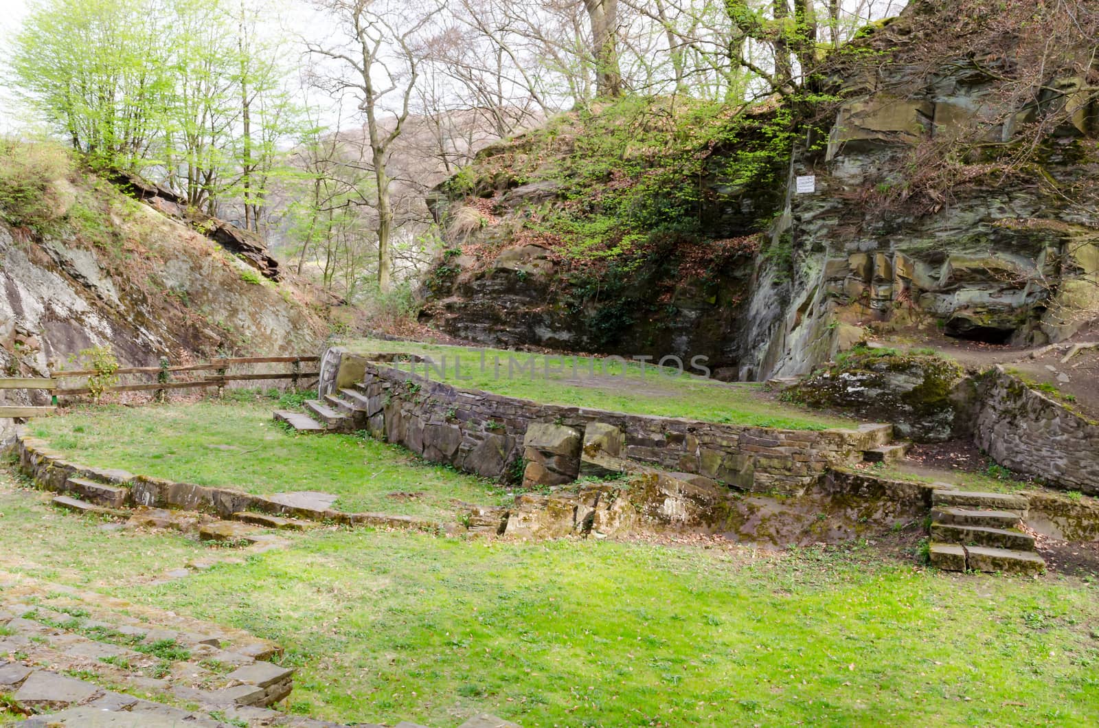 Open-air stage in a beautiful rock formation