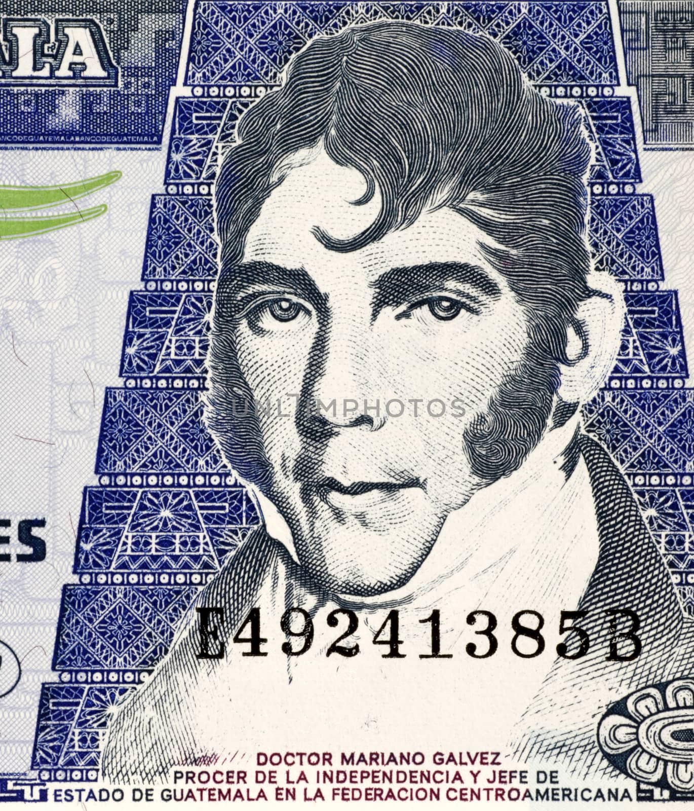 Mariano Galvez (1794-1862) on 20 Quetzales 2007 Banknote from Guatemala. Jurist and Liberal politician in Guatemala.