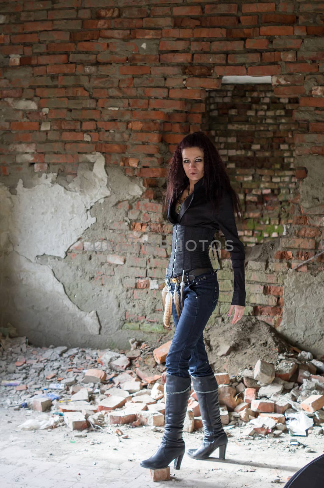 young girl on a walk