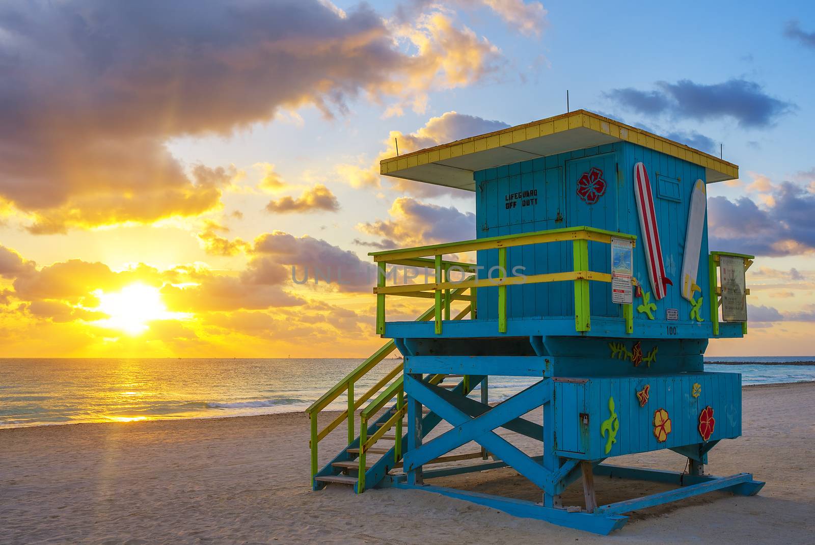 Miami South Beach at sunrise, USA