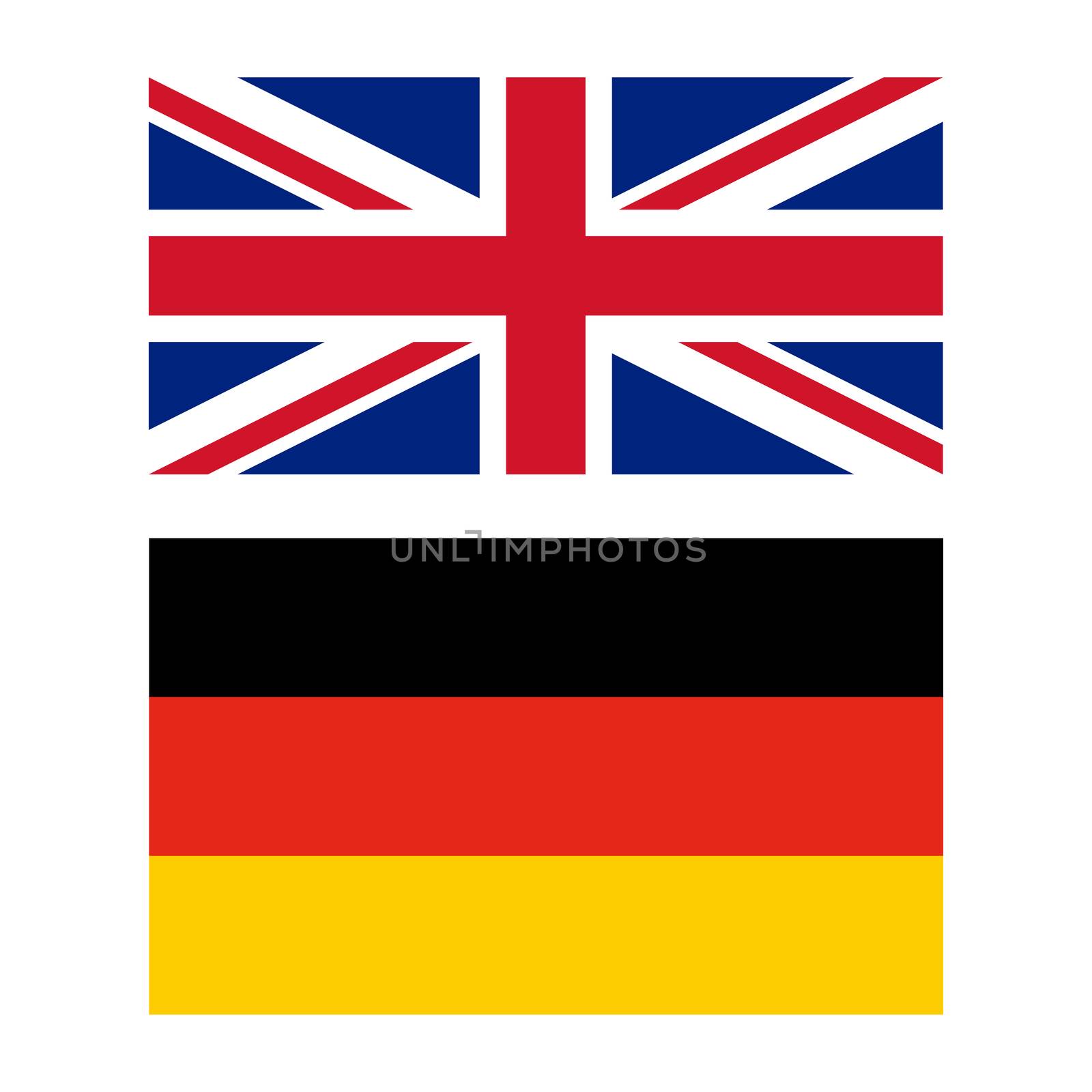 Flags of United Kingdom and Germany