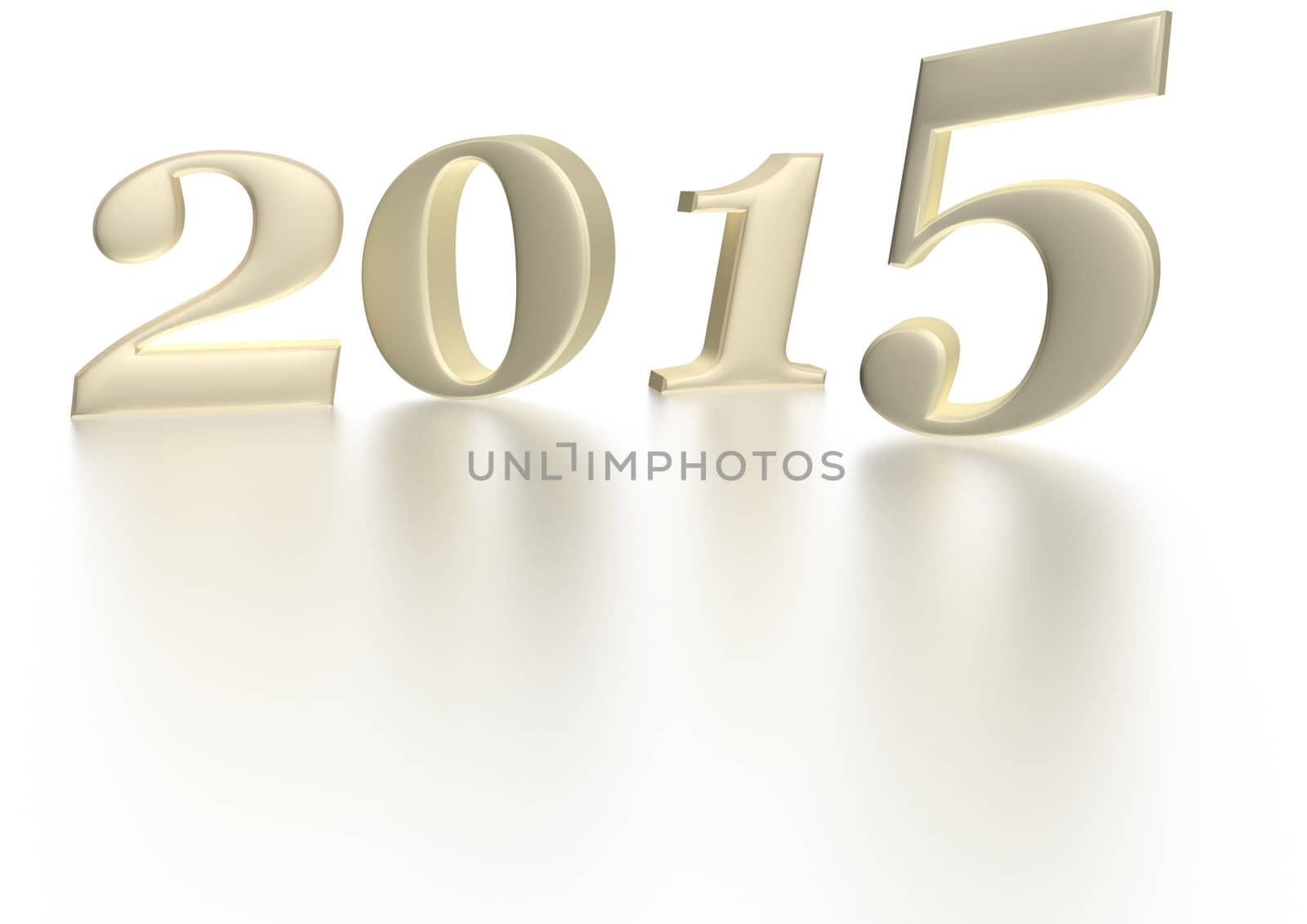 3d text 2015 happy new year. by richter1910