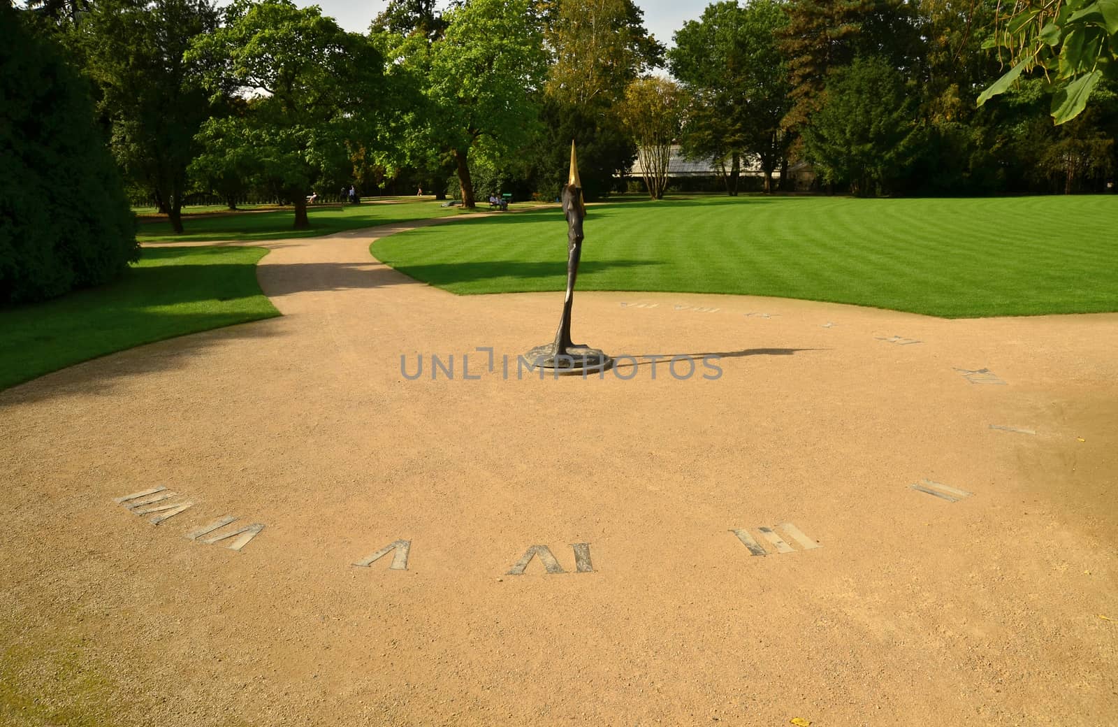 Sundial in Lazienki Royal Park in Warsaw