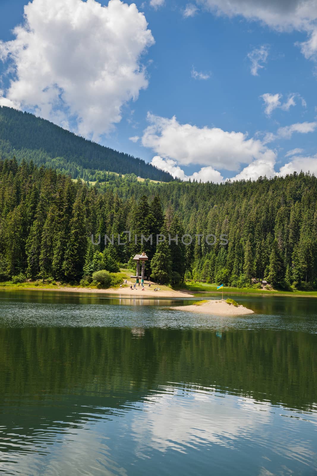 Sinevir lake. Volcanic lake in the Carpathian Mountains. Ukraine, Europe