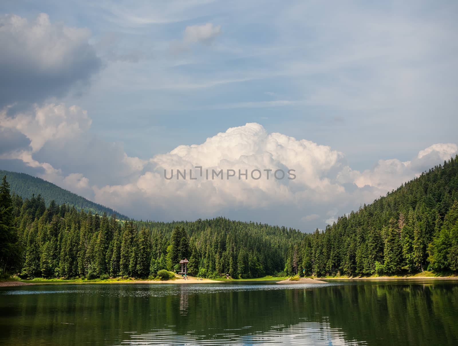 Sinevir lake. Volcanic lake in the Carpathian Mountains. Ukraine, Europe