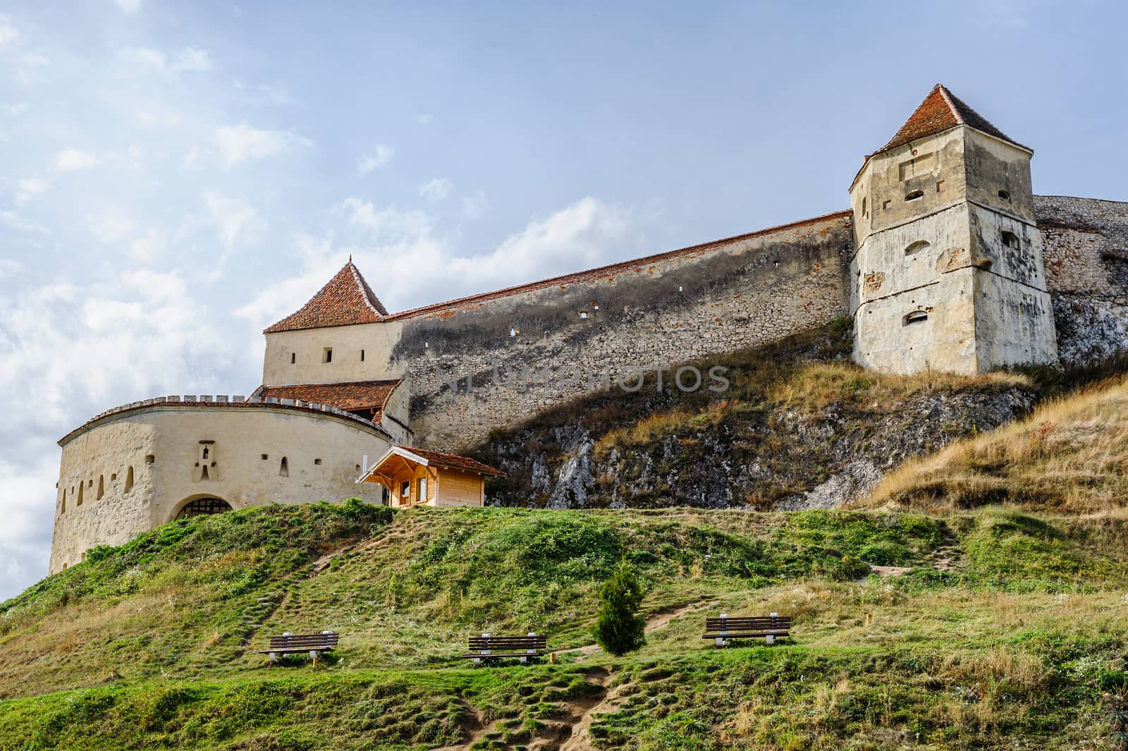 Medieval saxon fortress in Rasnov, Transylvania, Brasov, Romania