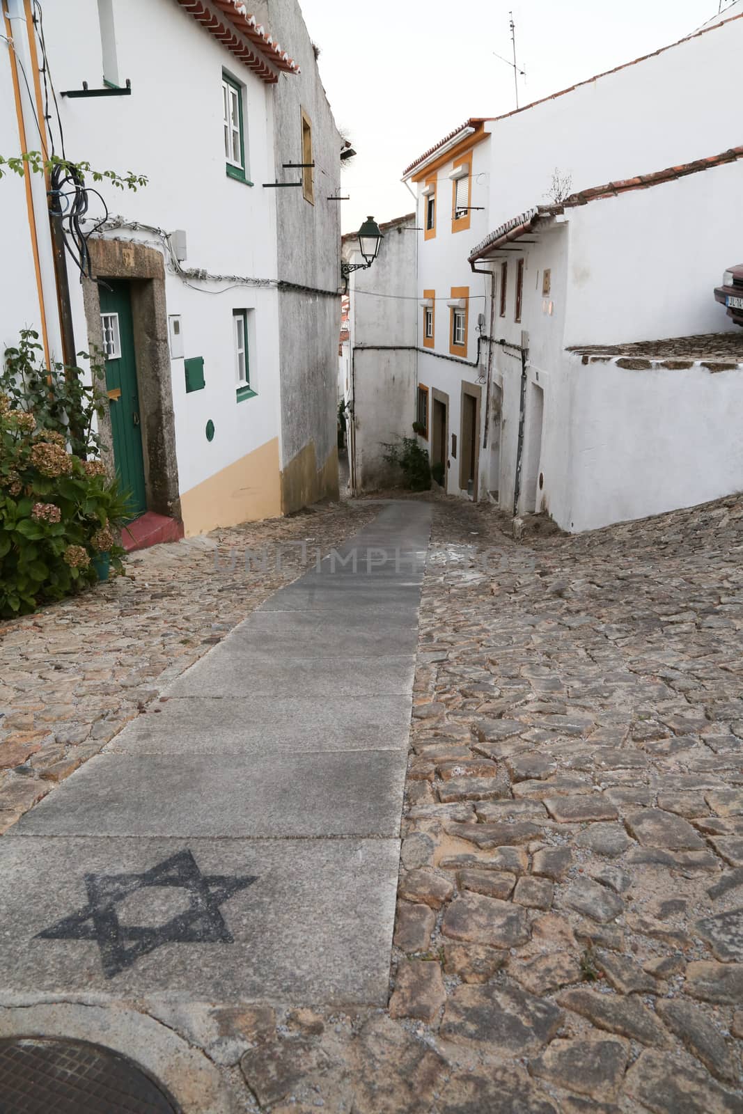 The narrow streets of the village of Castelo de Vide in Portugal