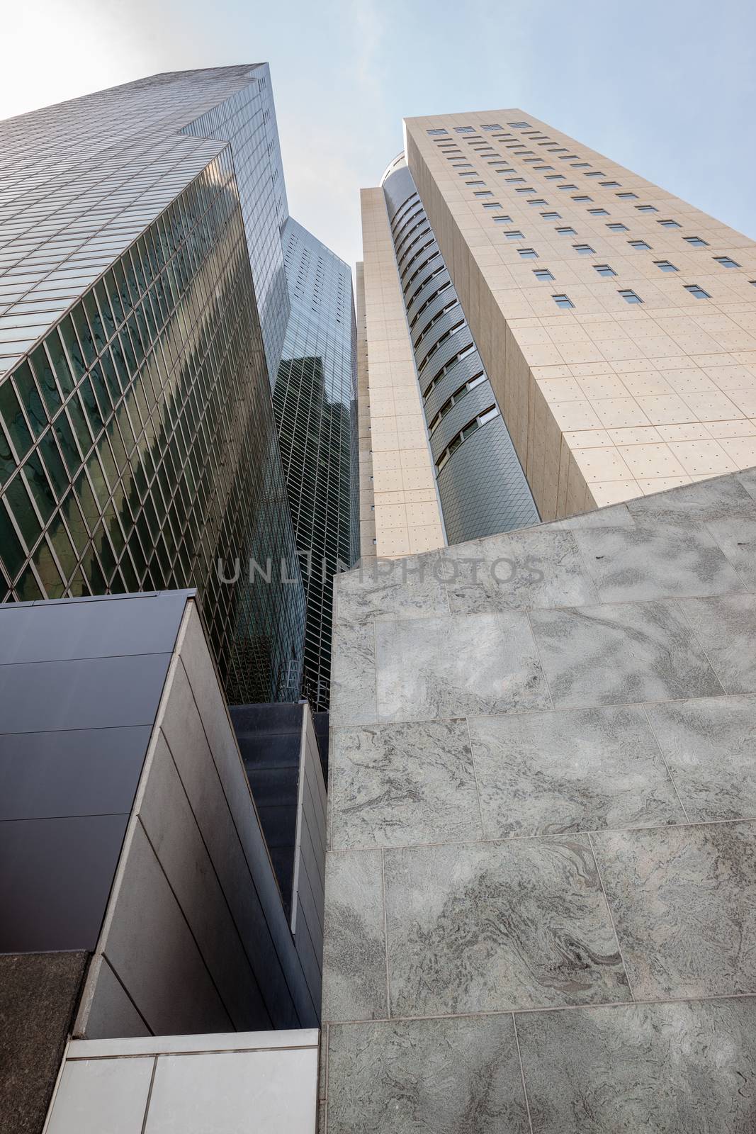 NEW YORK, USA - Jun 01, 2014: Manhattan modern architecture. Manhattan is the most densely populated of the five boroughs of New York City