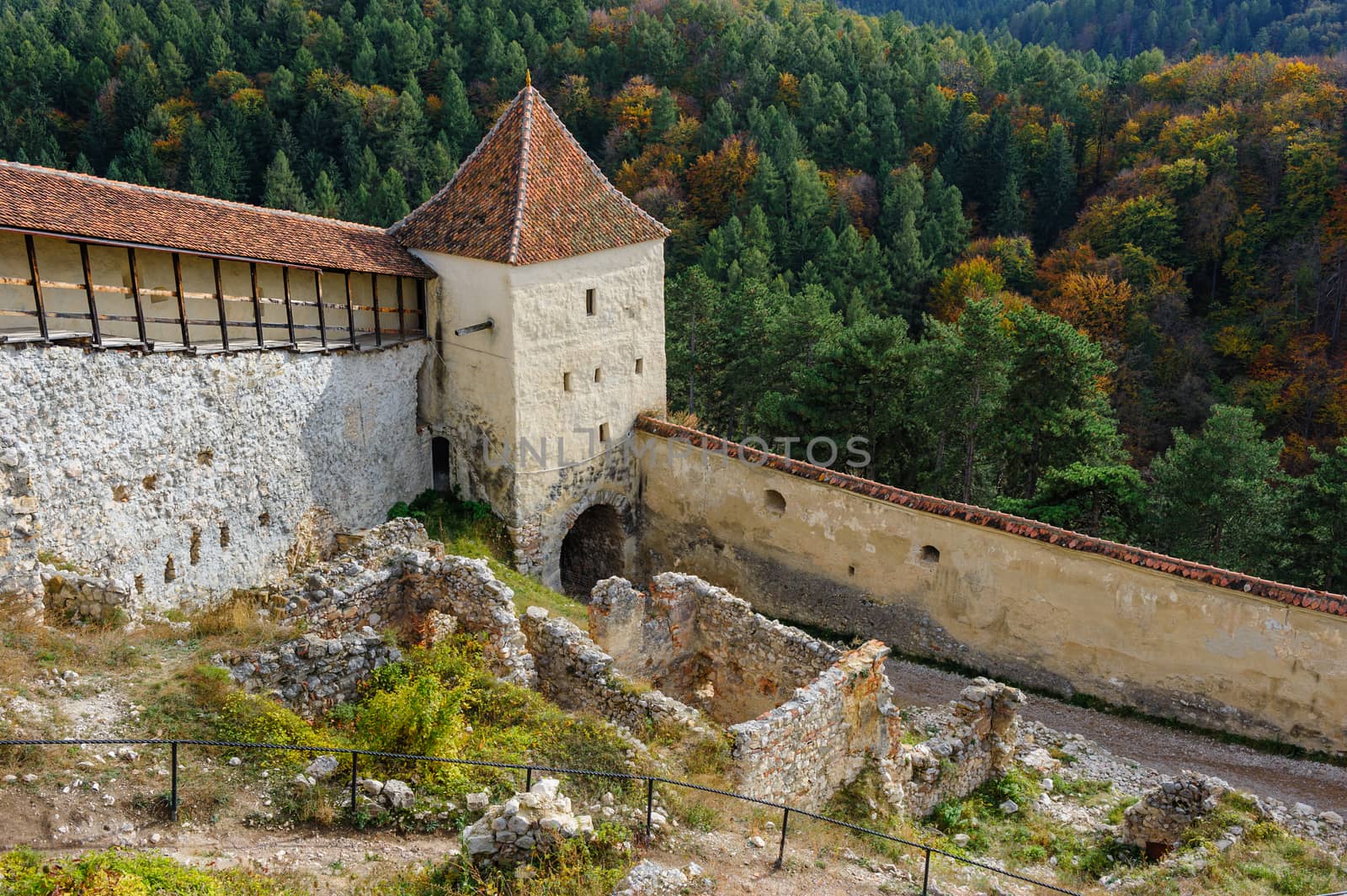 Medieval fortress in Rasnov, Transylvania, Brasov, Romania by starush