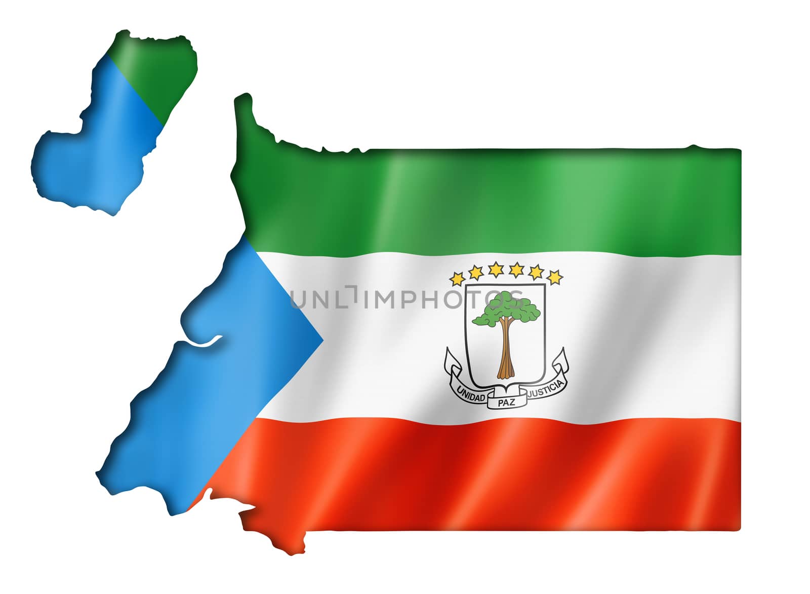 Equatorial Guinea flag map by daboost