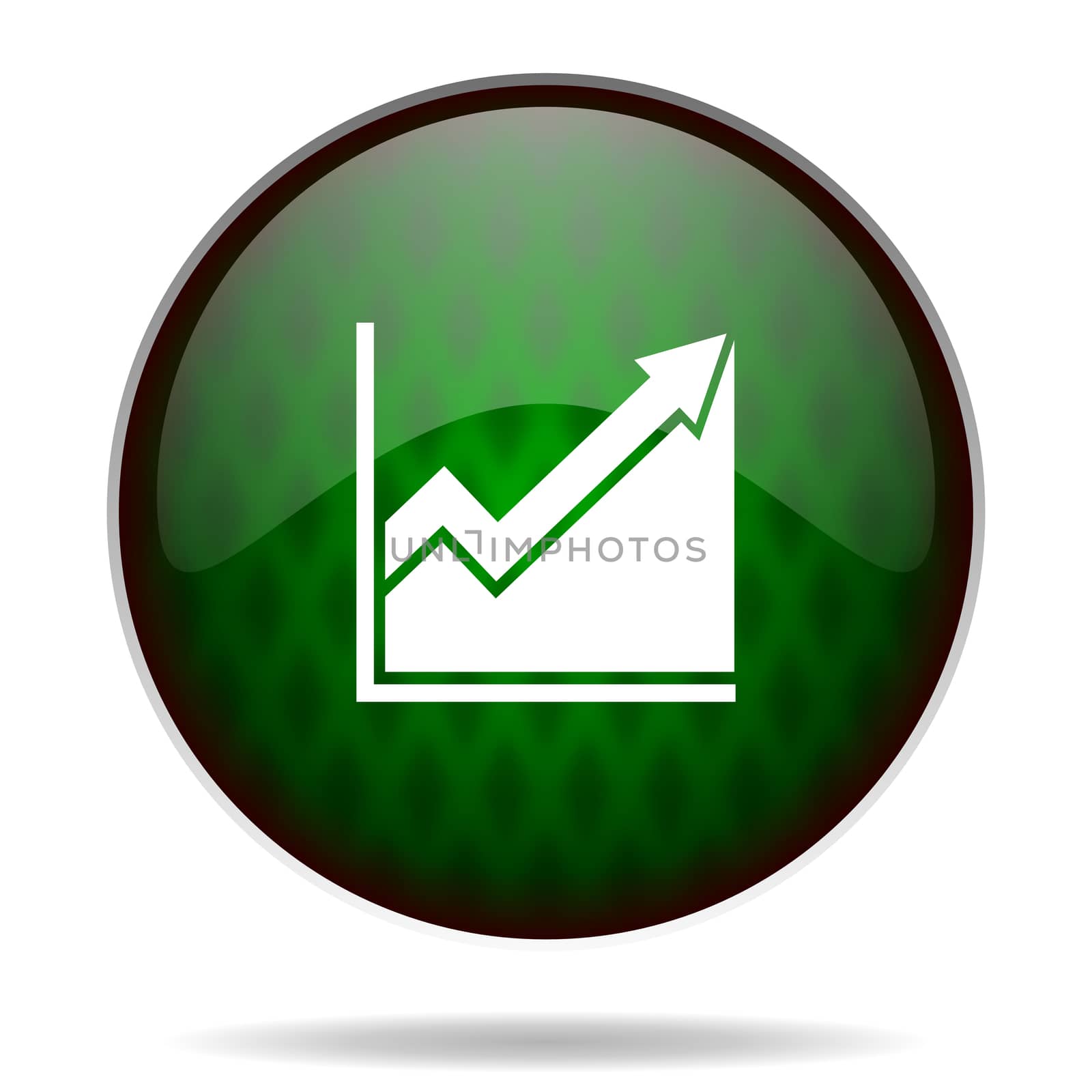 histogram green internet icon