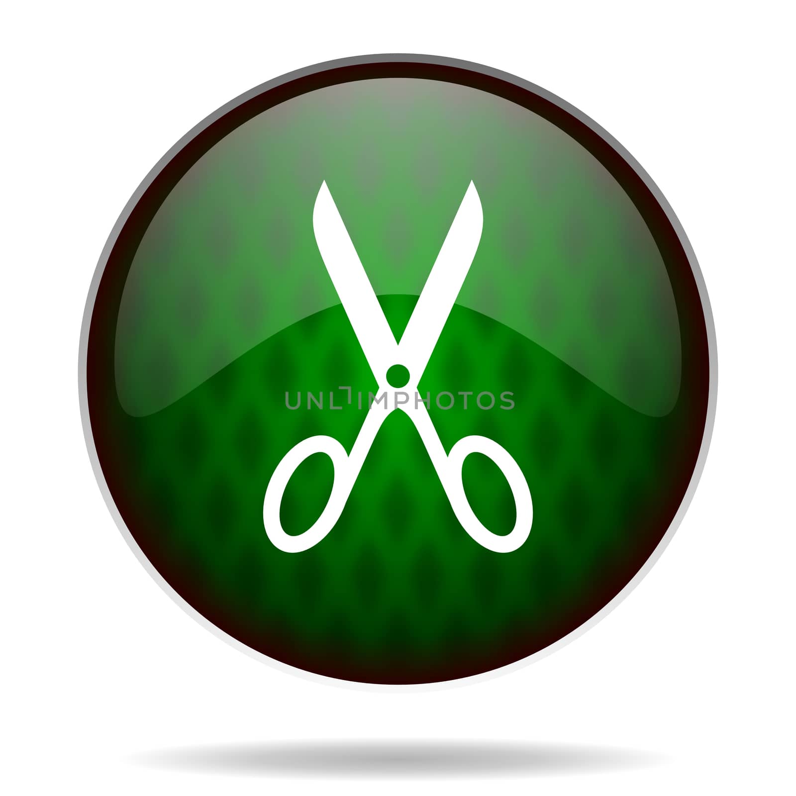 scissors green internet icon
