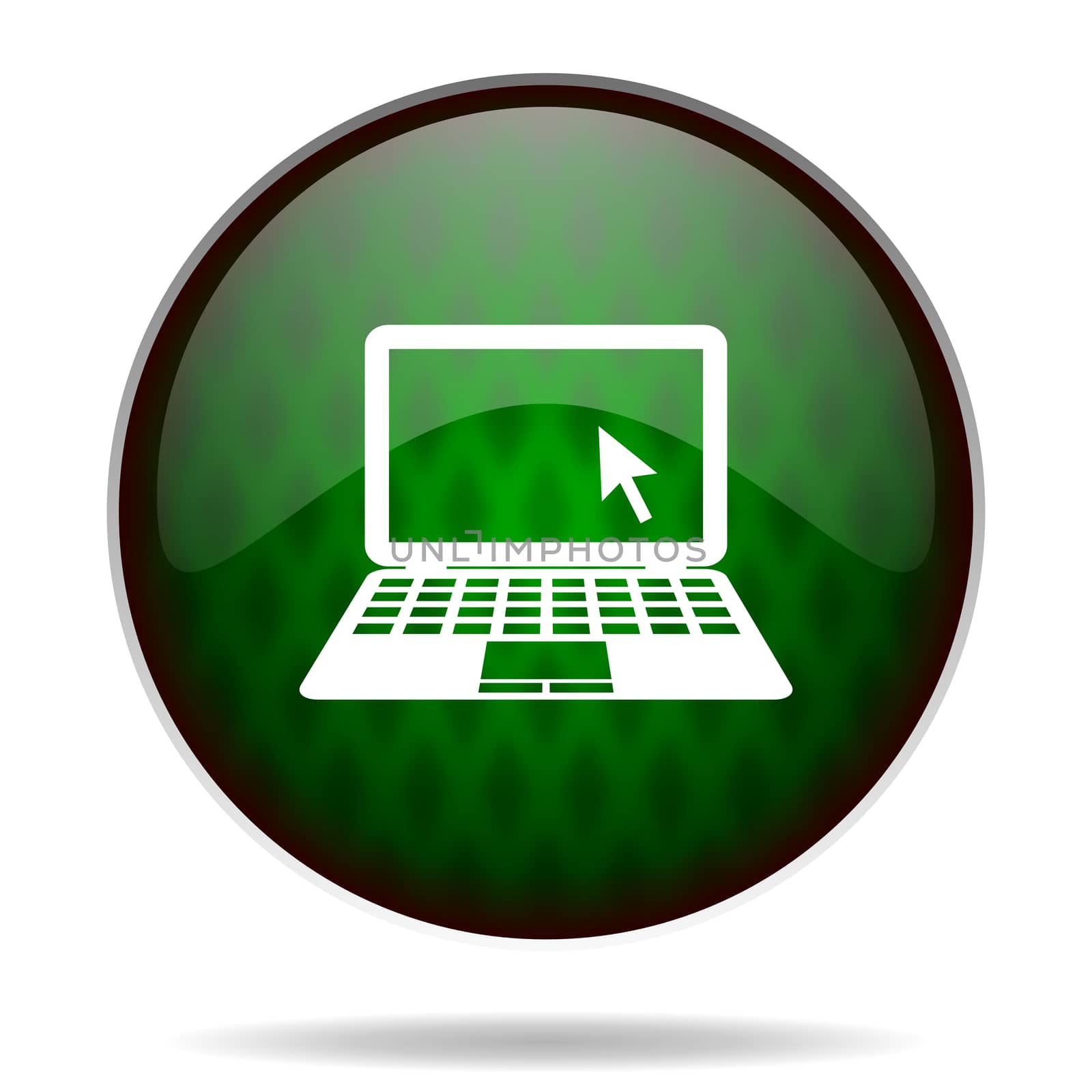 computer green internet icon