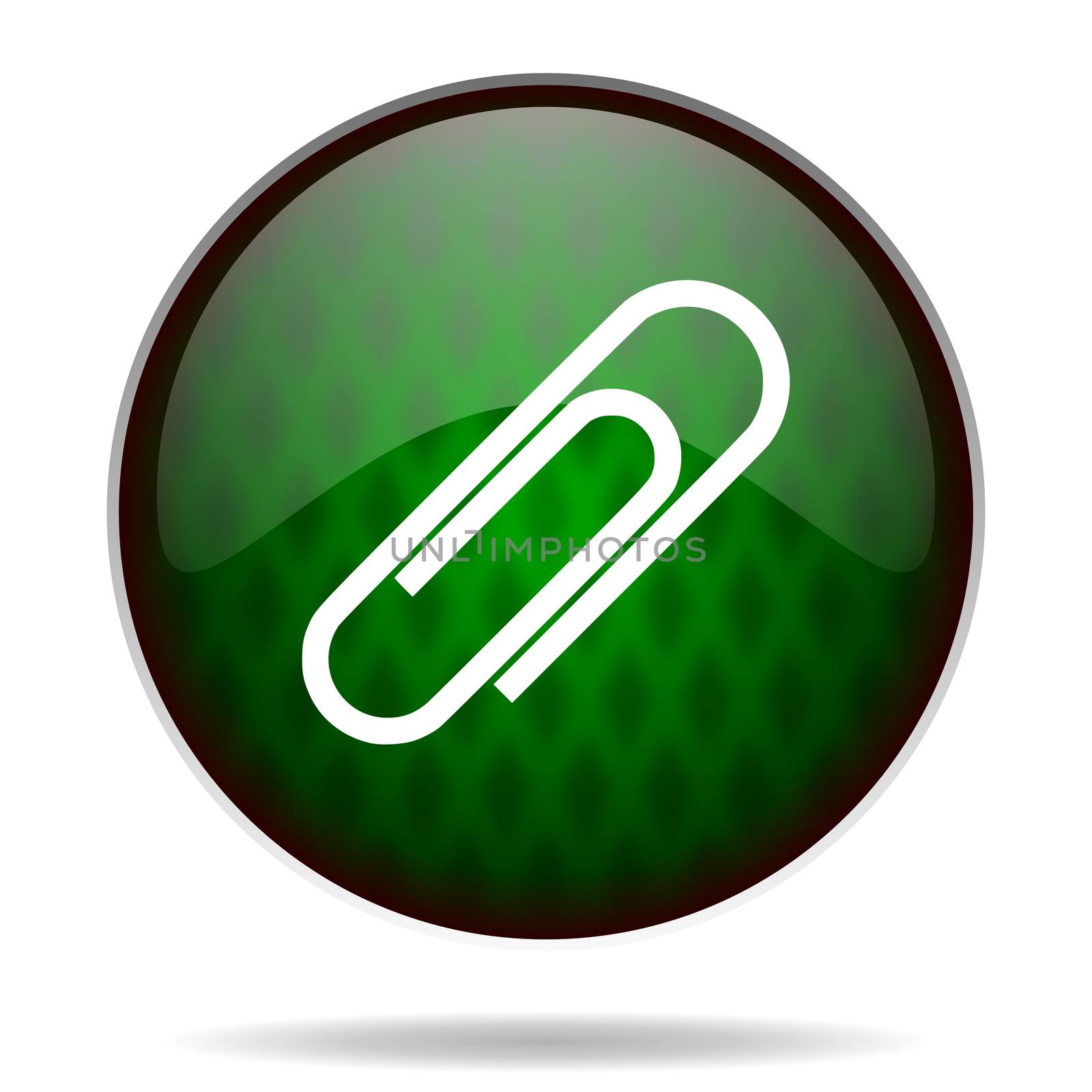 paperclip green internet icon
