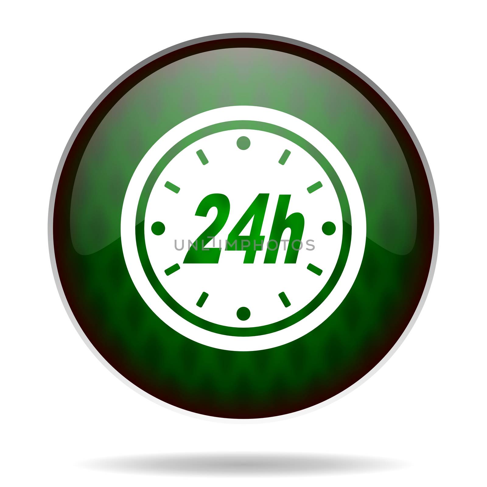 24h green internet icon