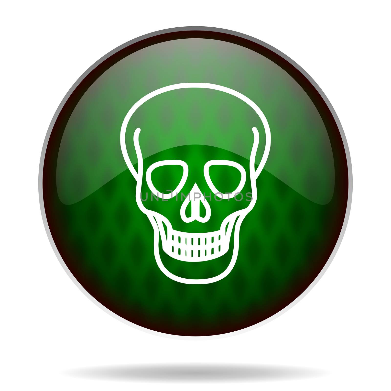 skull green internet icon