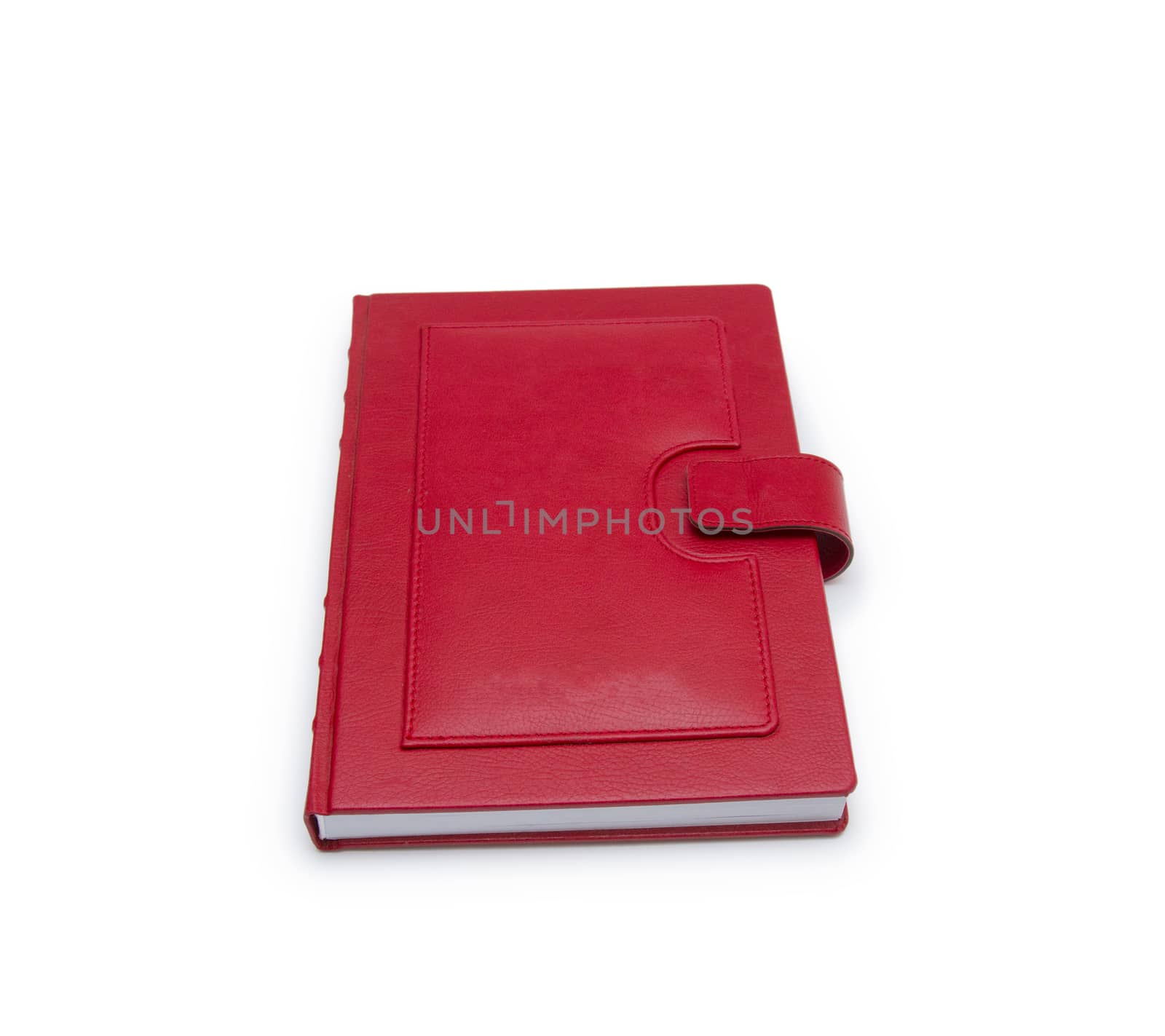 red book on white background