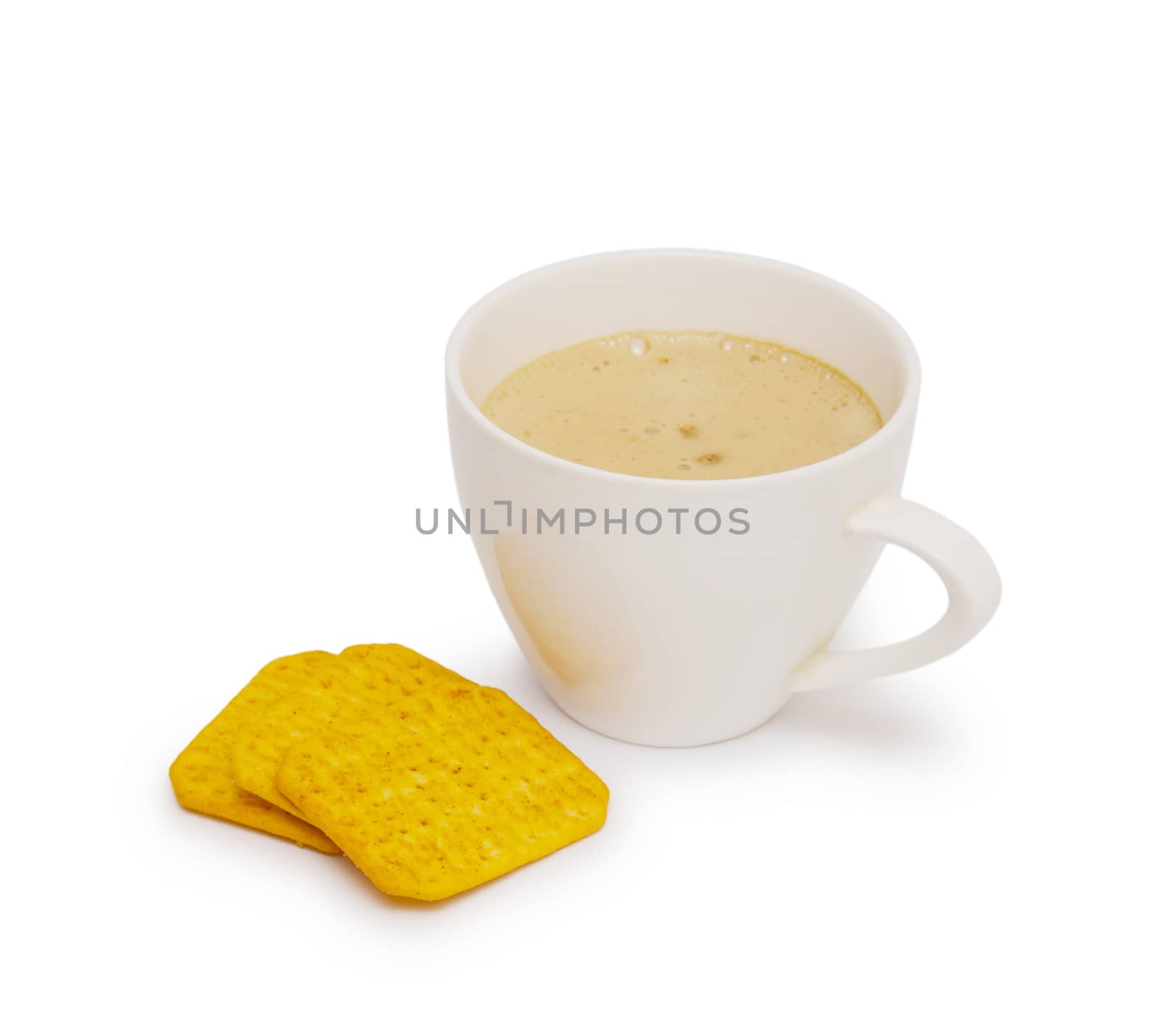 White ceramic coffee mug. Isolated on a white.