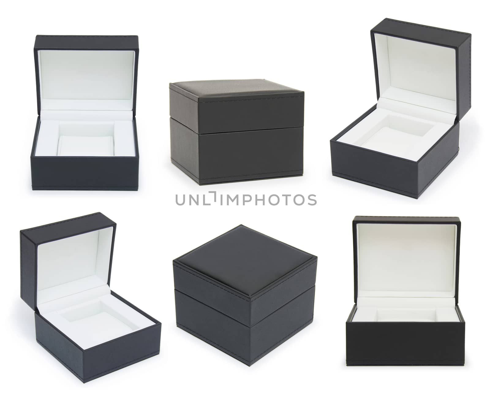 black boxes collection  on white background by cocoo