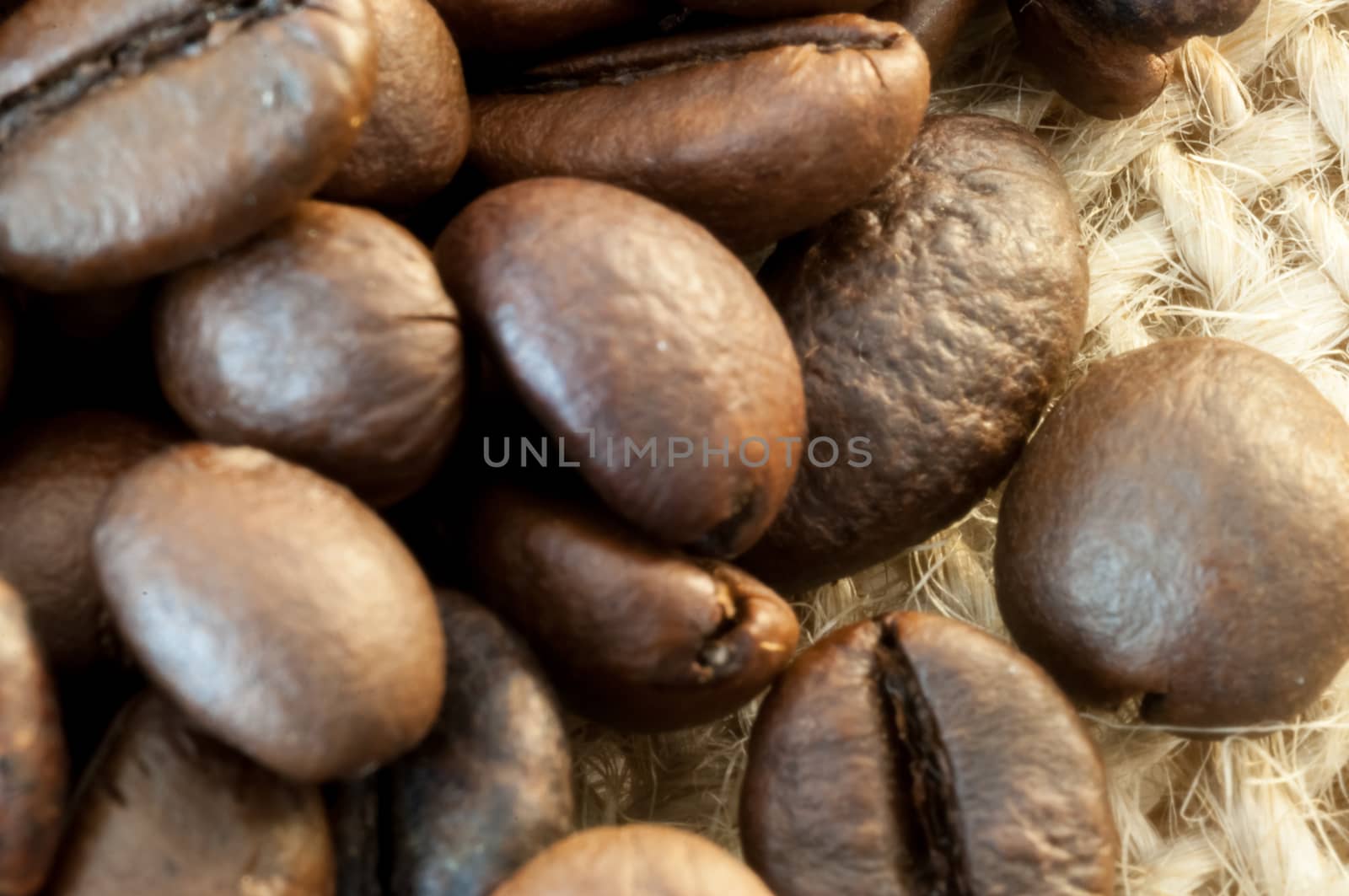 beautiful background of macro of coffe in studio