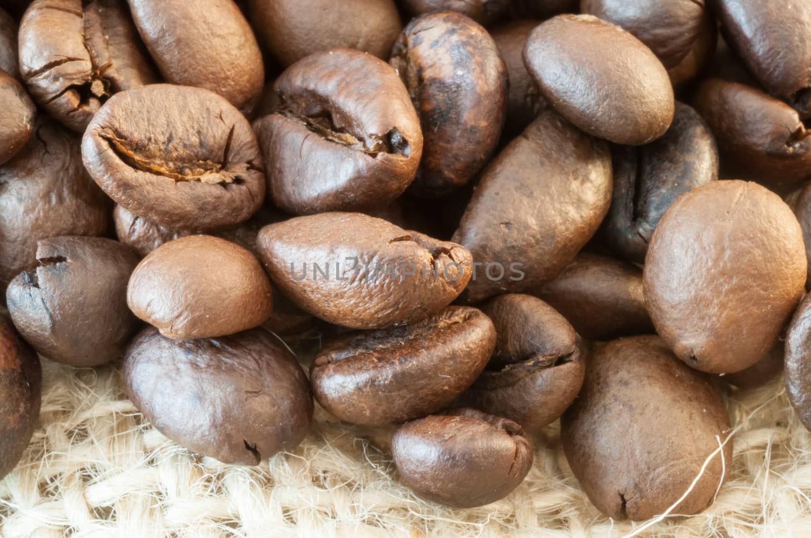 beautiful background of macro of coffe in studio