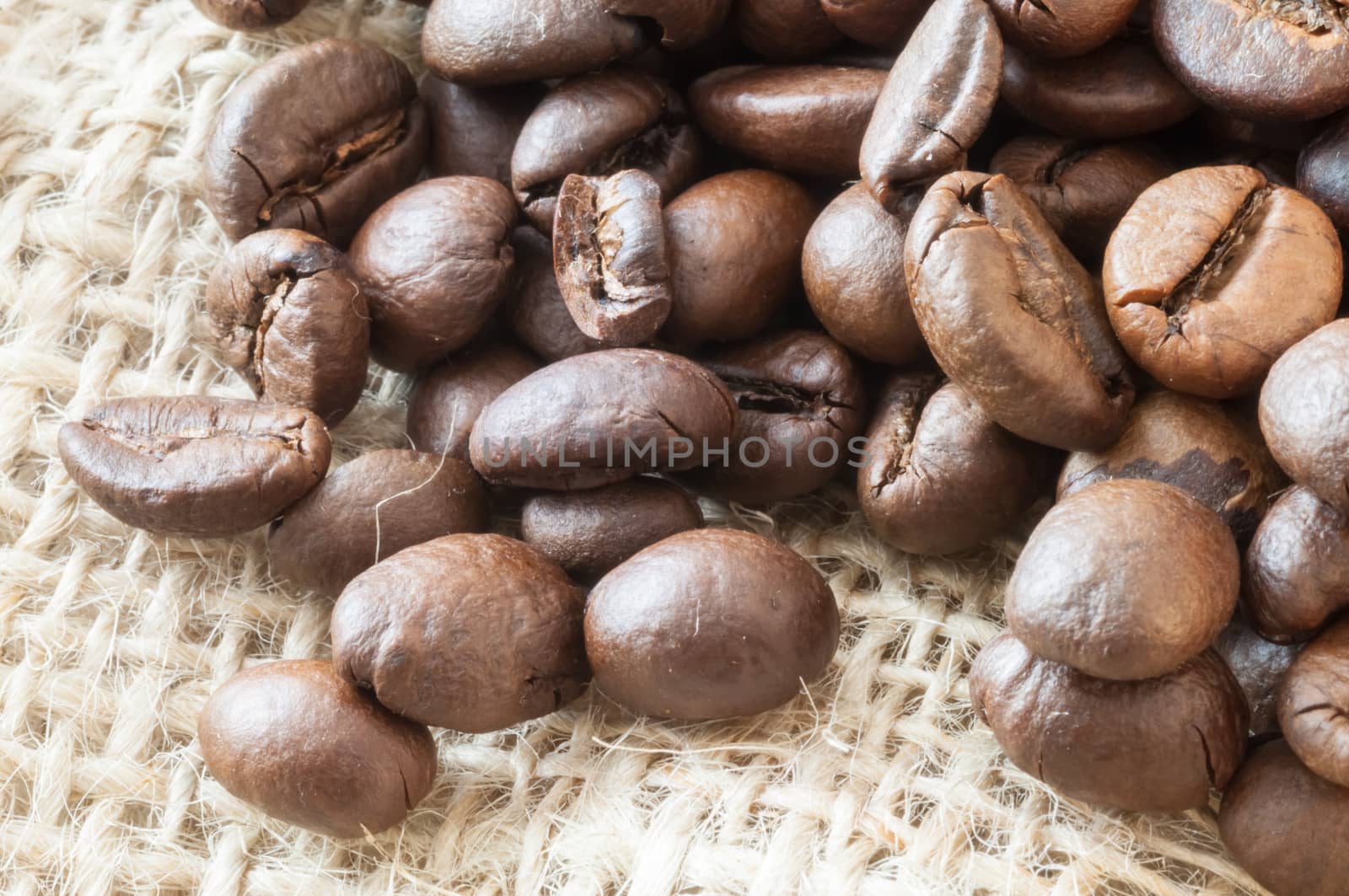 beautiful background of macro of coffe in studio