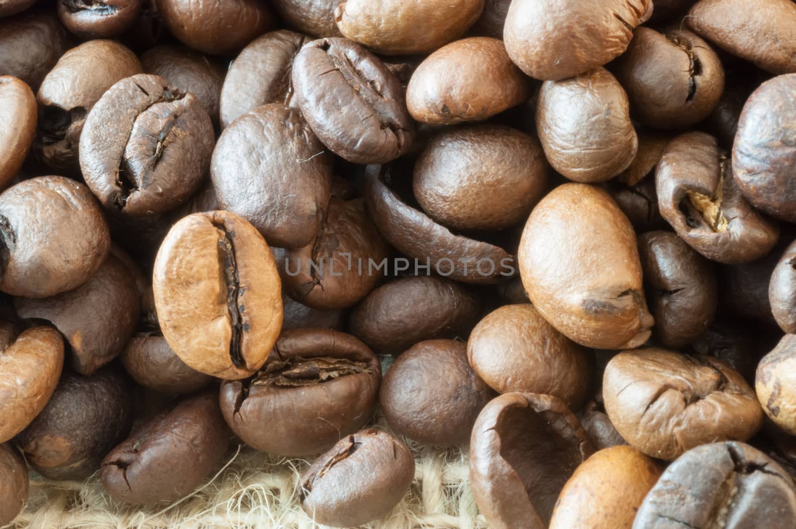 beautiful background of macro of coffe in studio