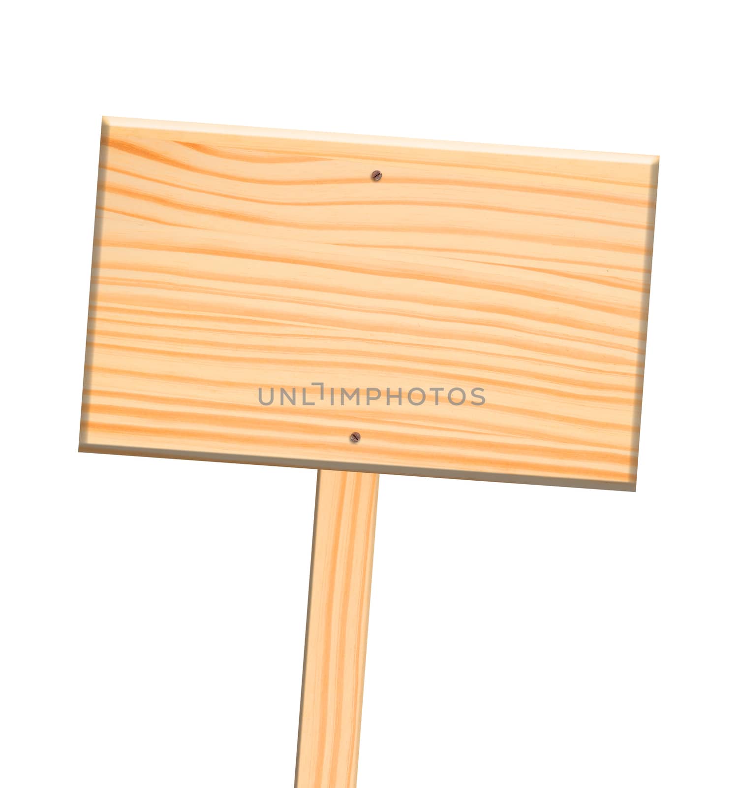 Wooden sign, isolated, clipping path. by elnavegante