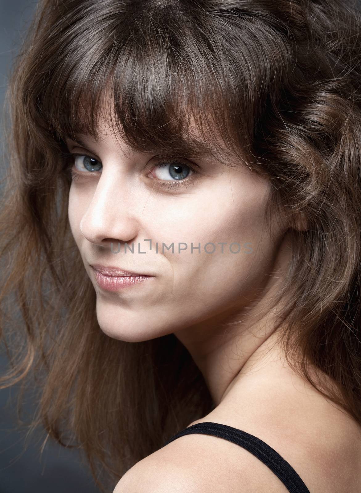 Portrait of a Young Woman with Brown Hair by courtyardpix