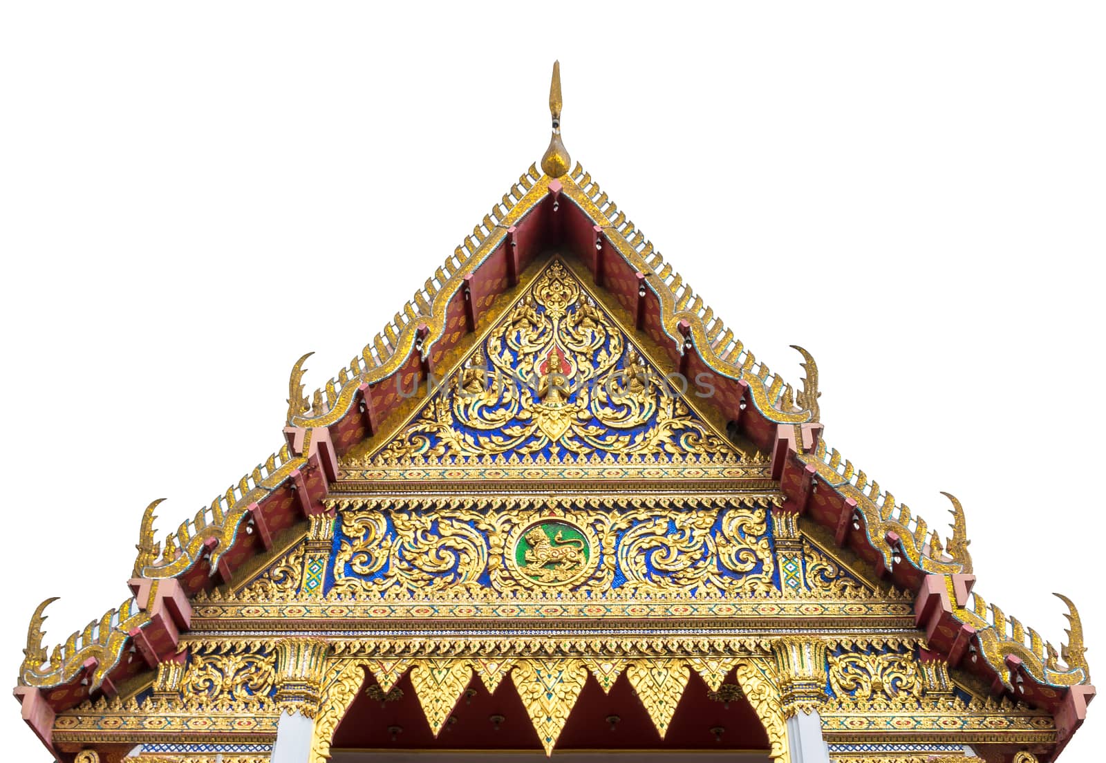 Front of the Buddhist temple wat chanasongkram Thai Architecture