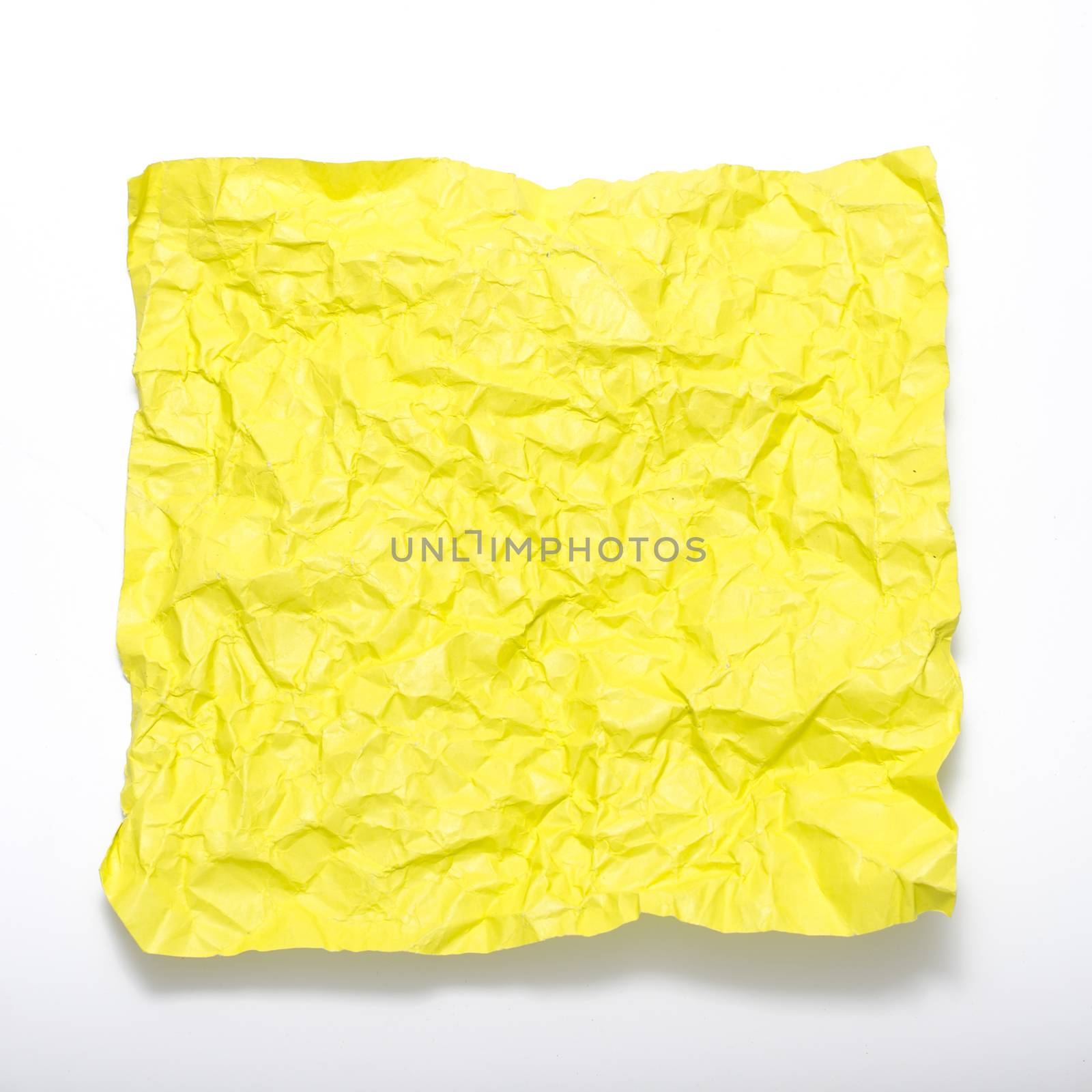 texture of wrinkled yellow paper  by ammza12