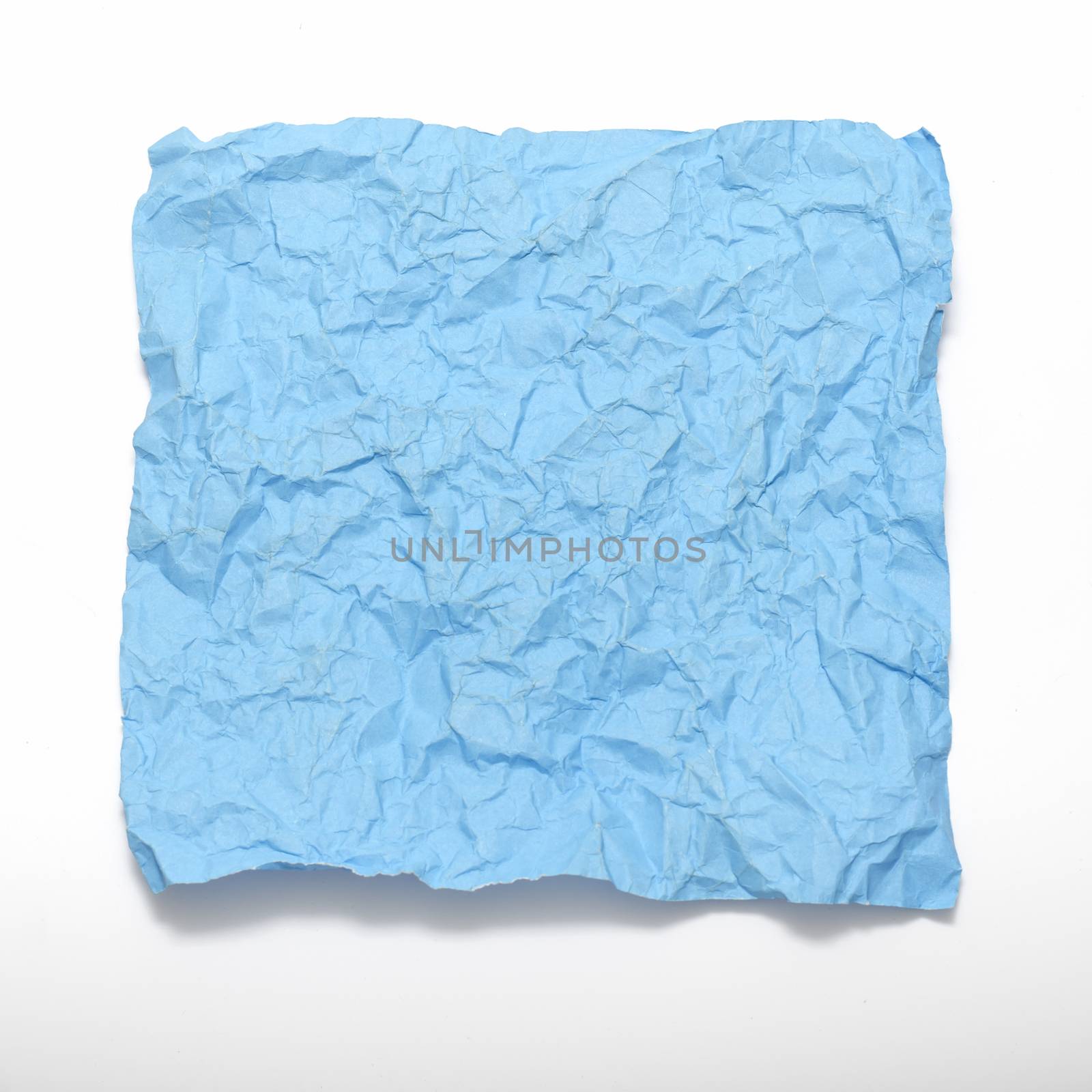 texture of wrinkled blue paper background