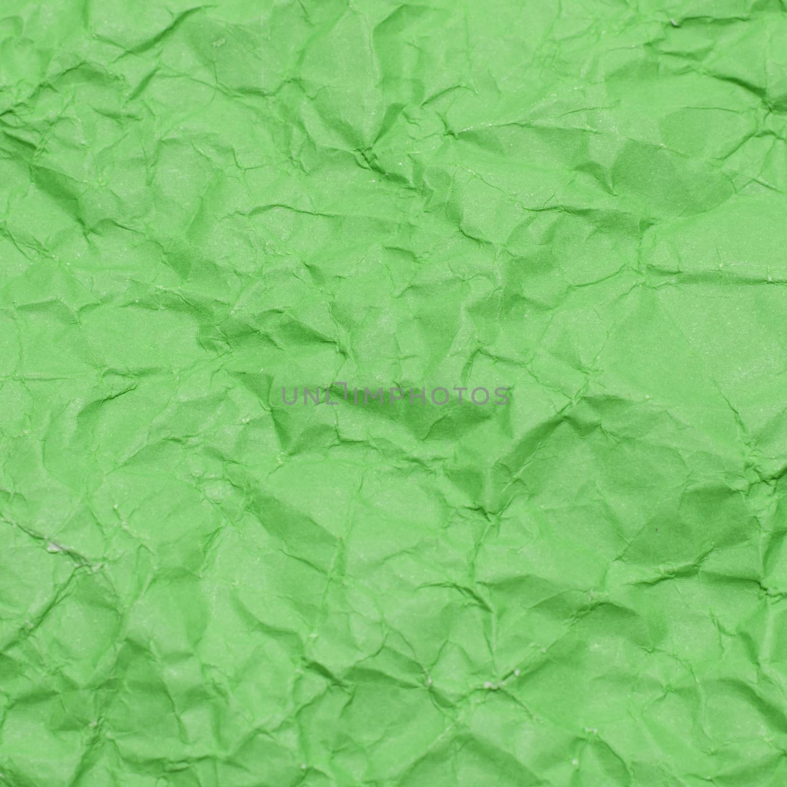 texture of wrinkled green paper background
