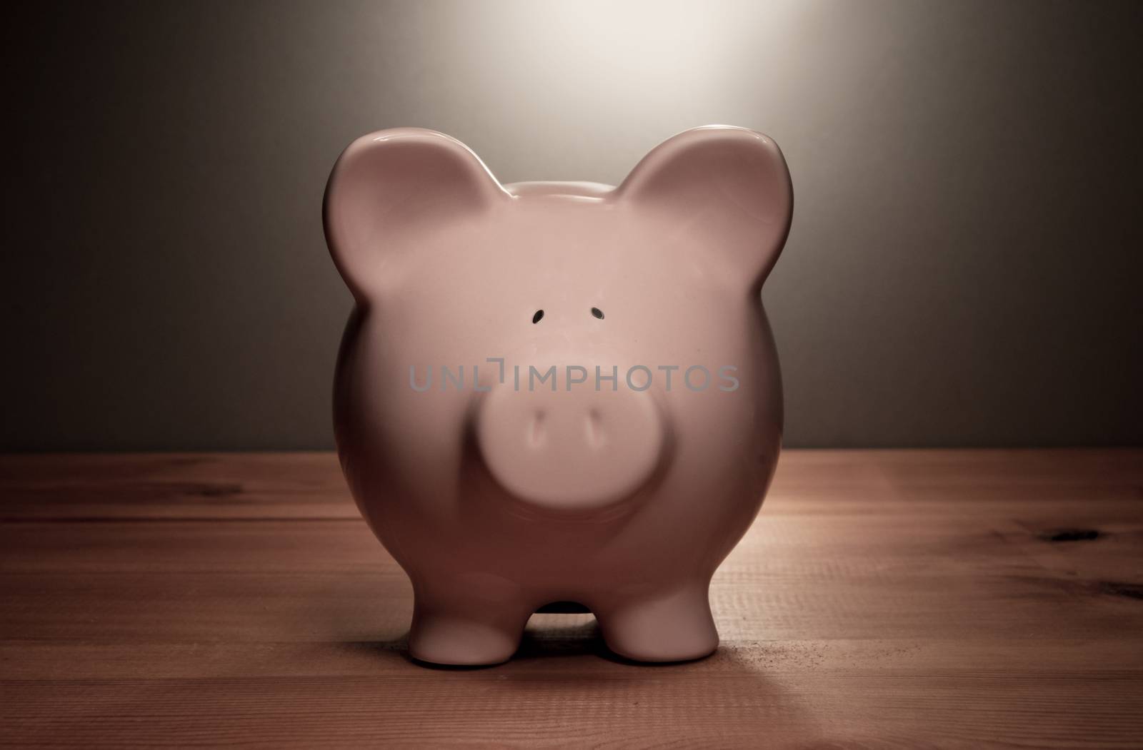 Piggy bank on a table 