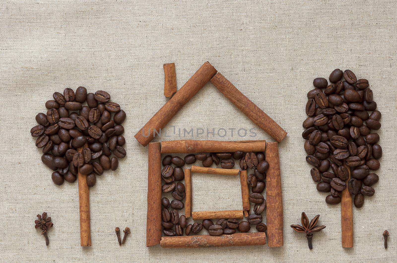 Cinnamon and coffee house by dred