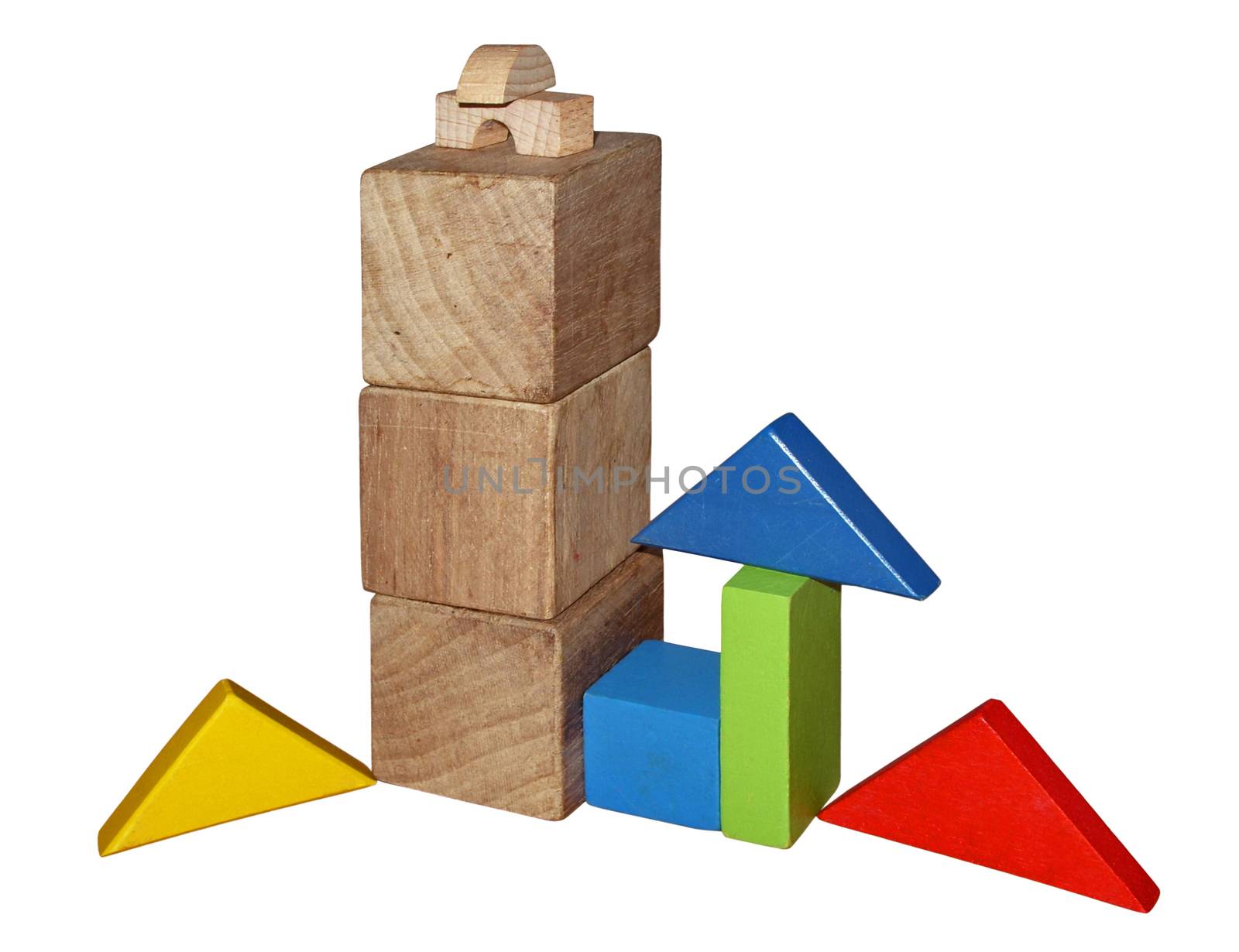 Wooden blocks for play - Montessori toys