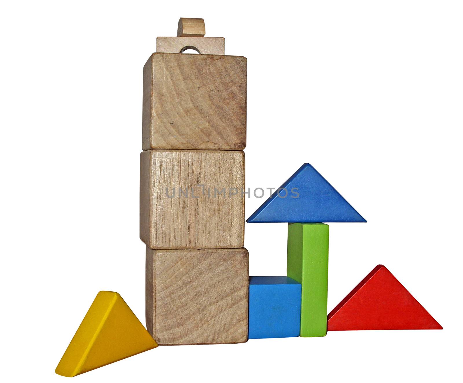 Wooden blocks for play - Montessori toys