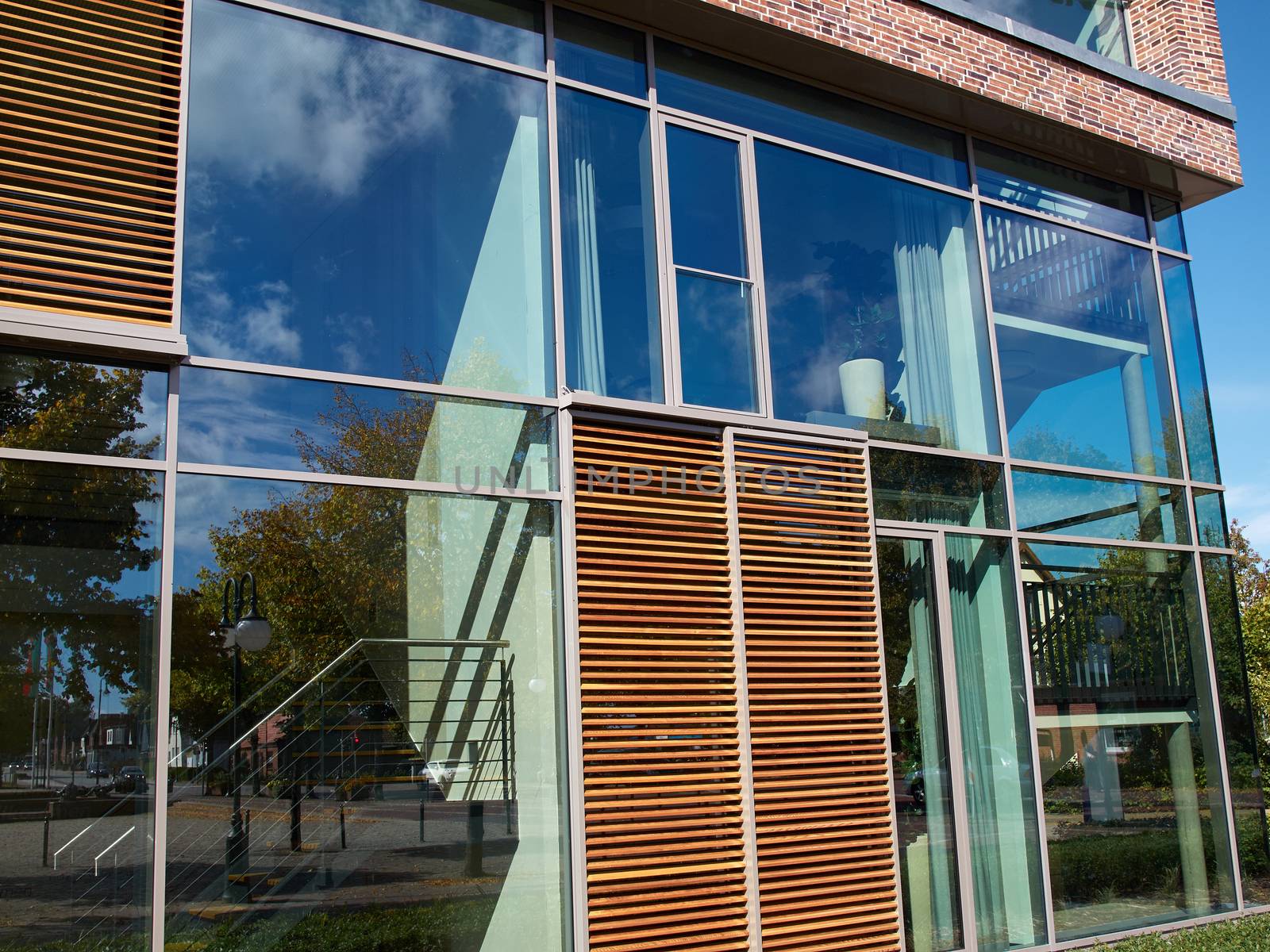 Corporate modern design glass office business building center 