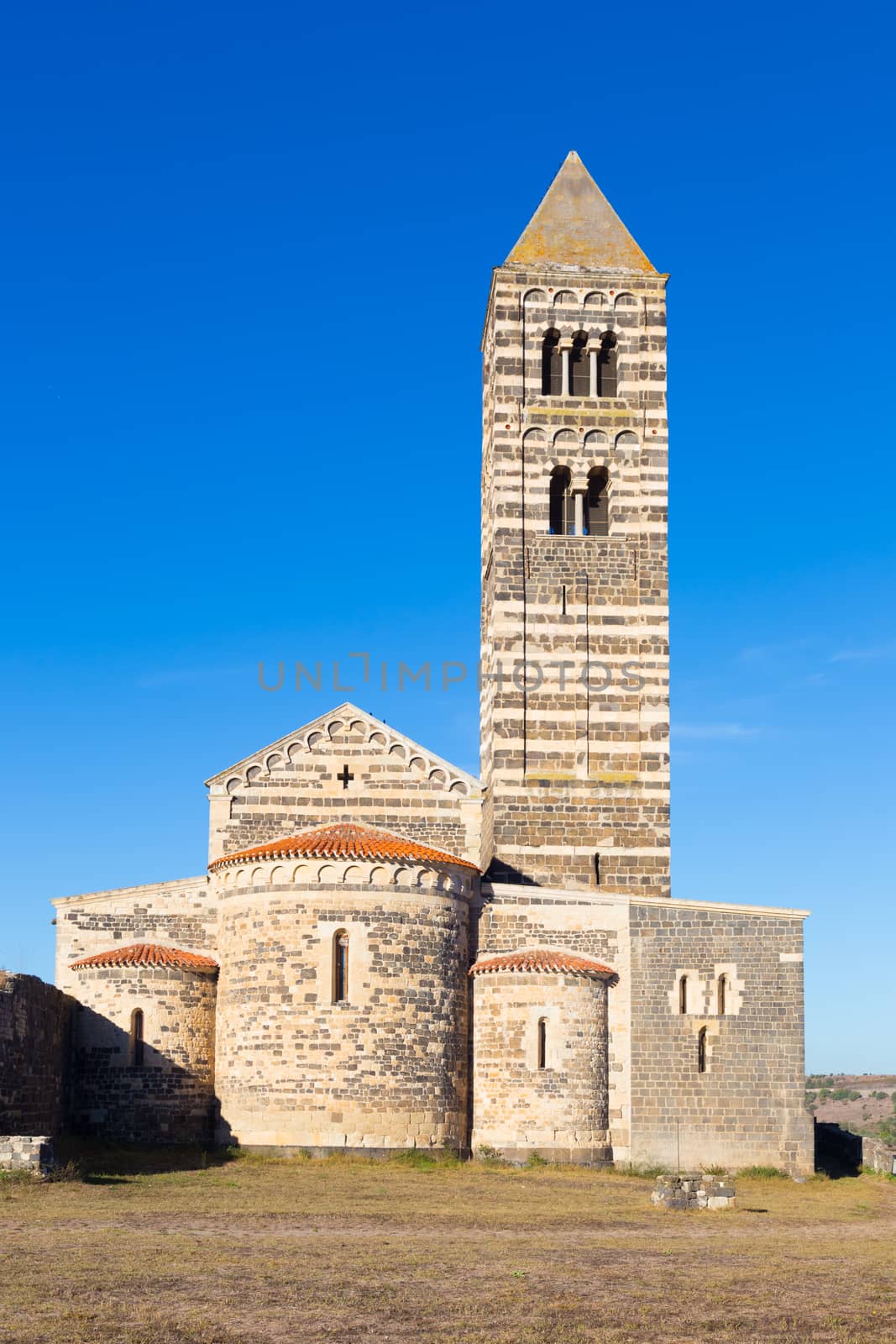 Santa Trinita di Saccargia, beautiful Romanesque church in northern Sardinia Sassari Province. Itay.