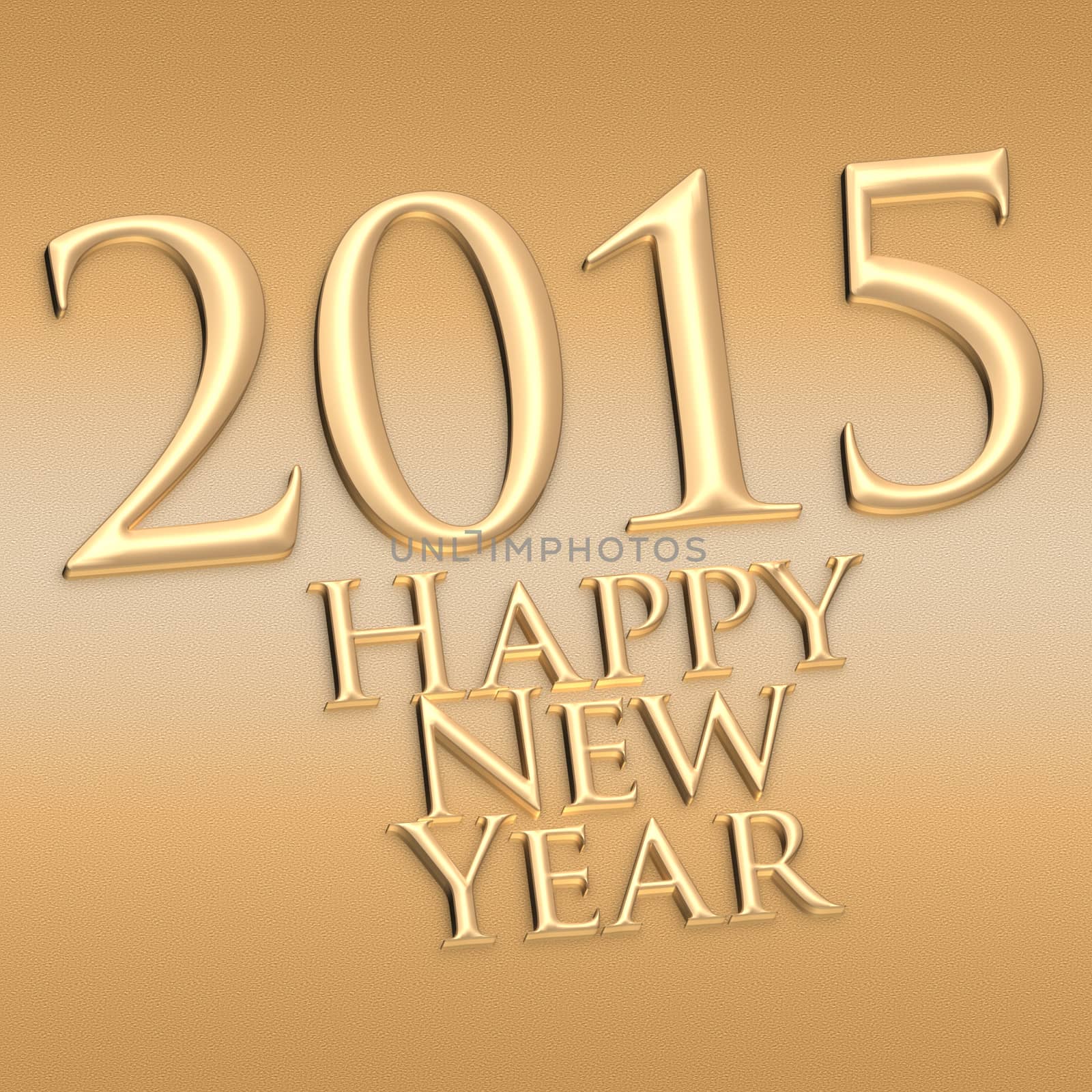 Happy New Year 2015 square greeting card.