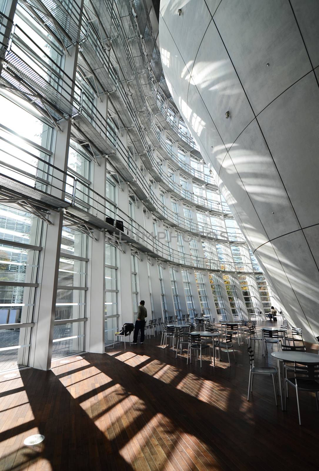 Interior of National Art Center in Tokyo, Japan 