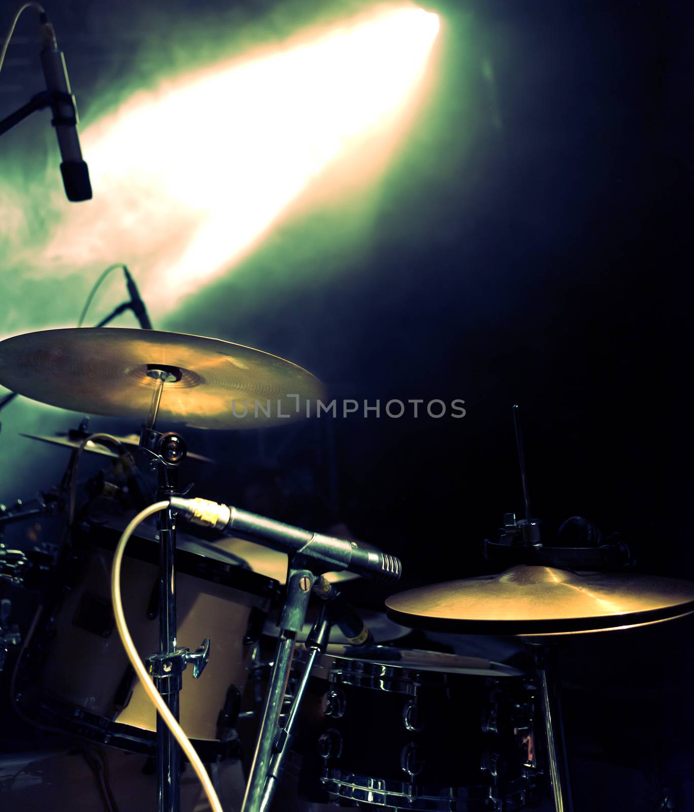 drum on stage.Music background