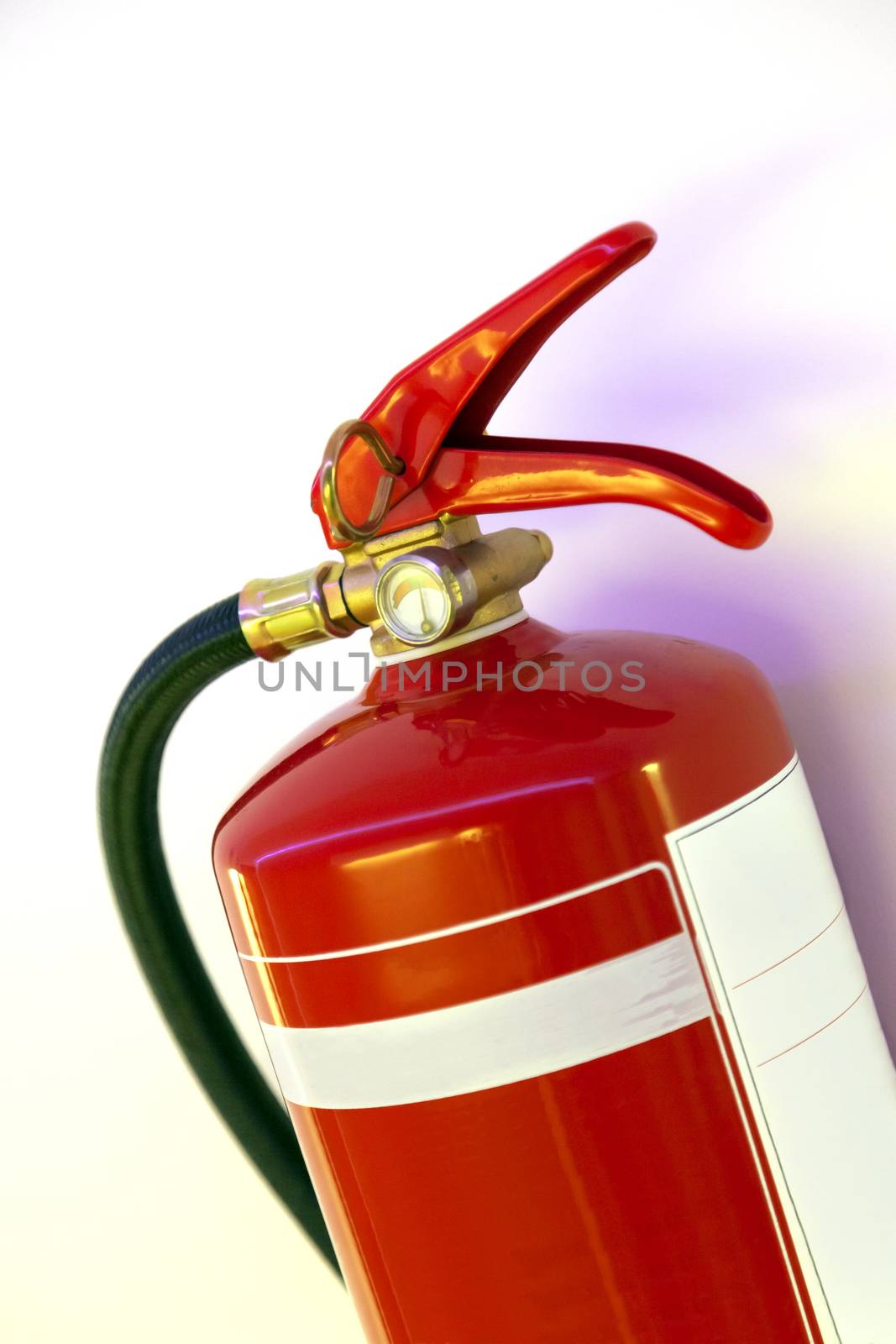 detail of red fire extinguisher