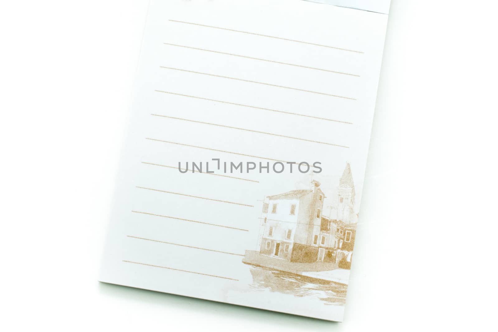 page ripped off from the note paper isolated On White Background
