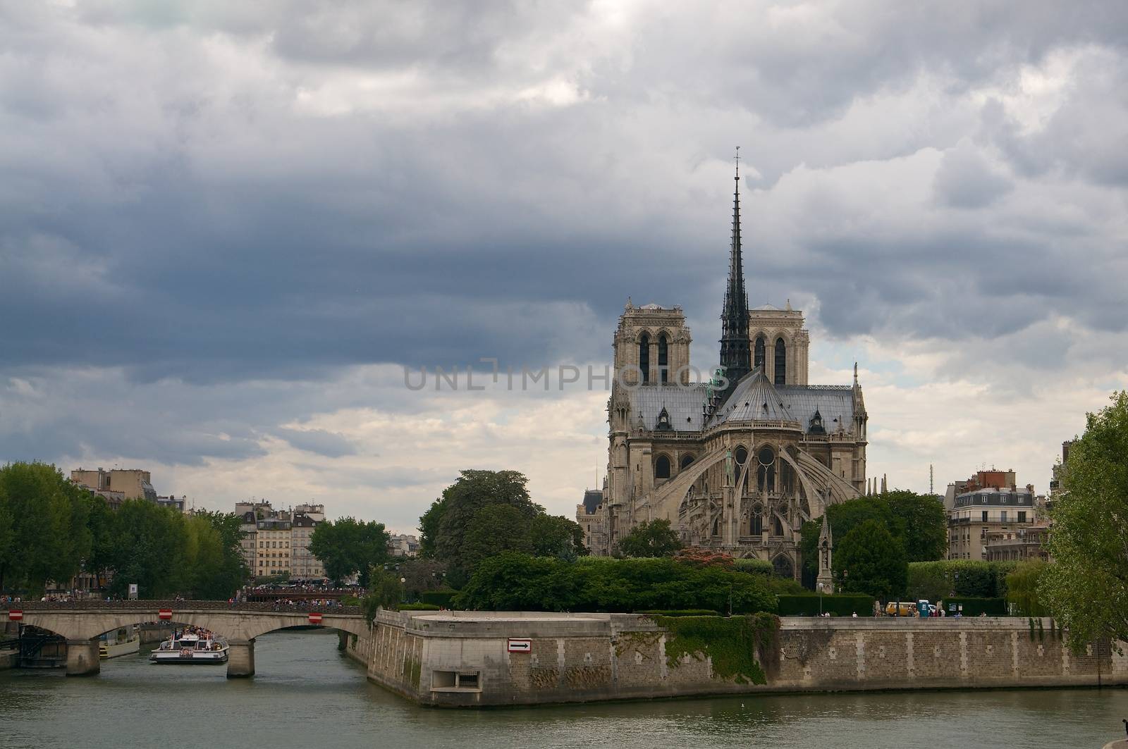 The picture of the Notre Dam river view