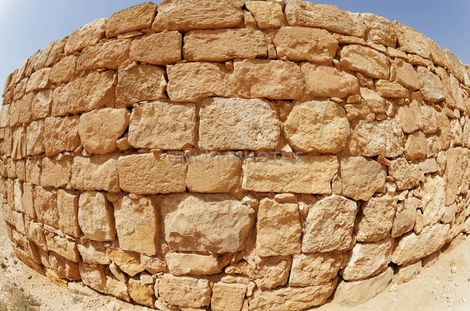 Convex ancient stone wall texture